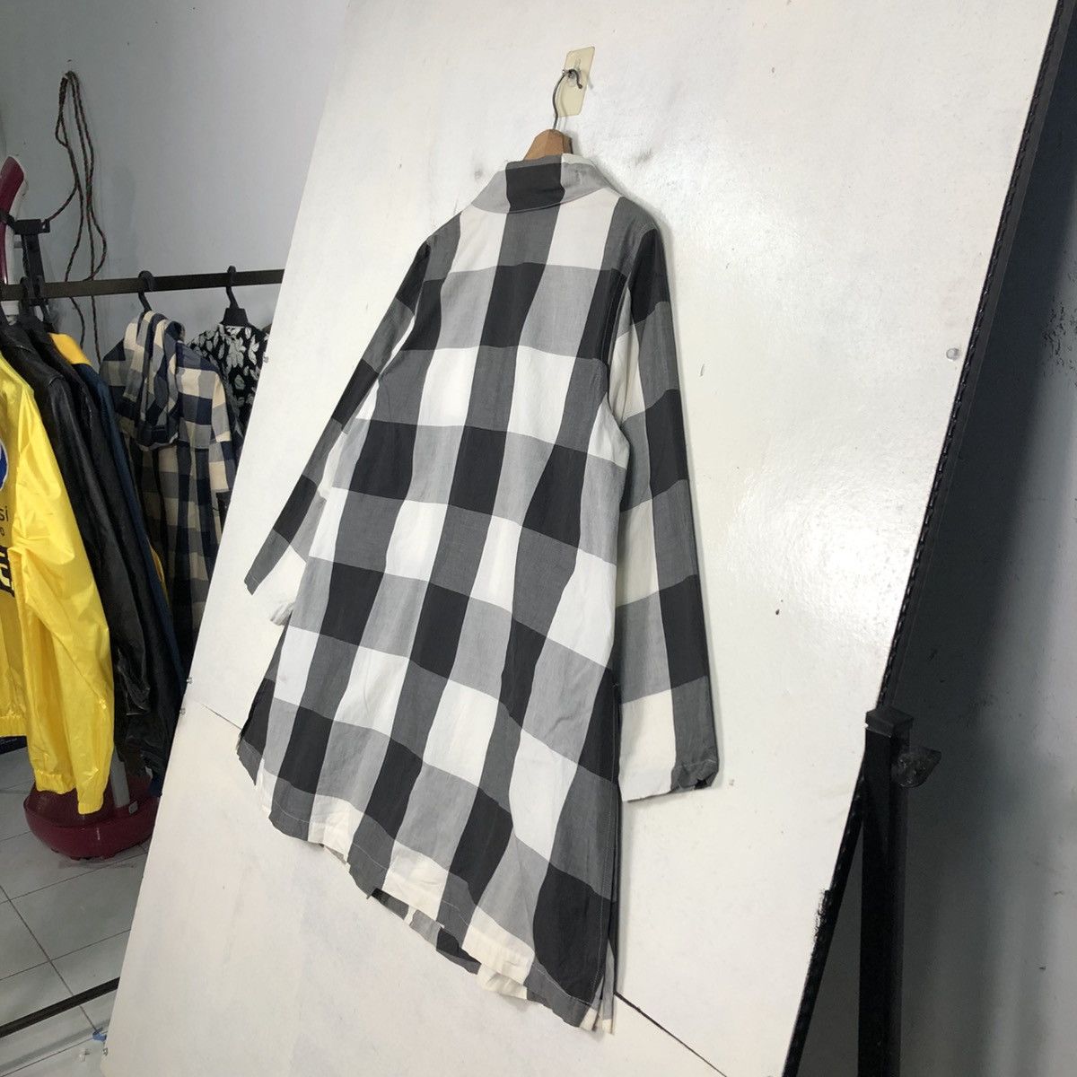 Yohji Yamamoto 📌Oversized Jacket Button Atsuro Tayama Tartan Design Size US M / EU 48-50 / 2 - 14 Thumbnail