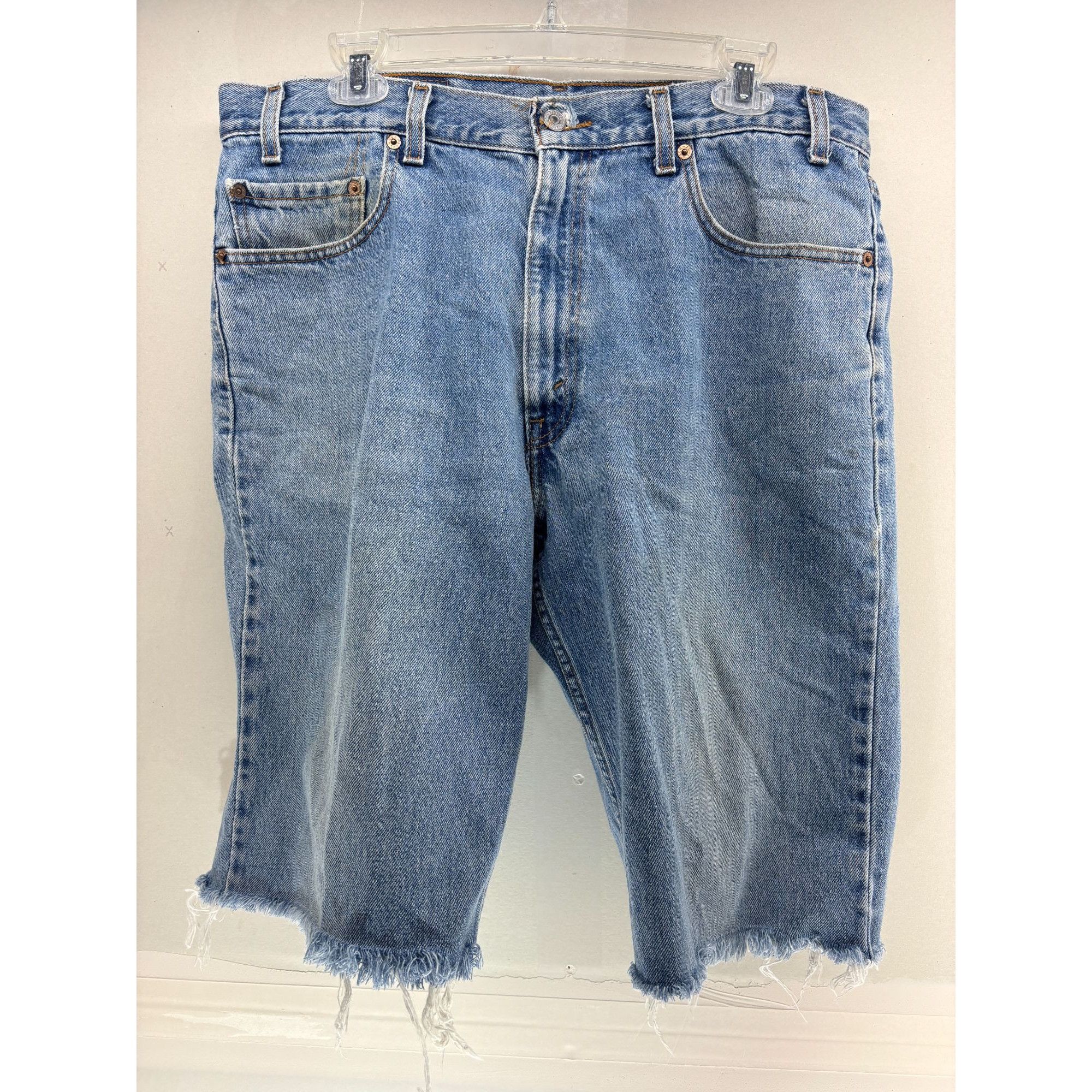 Levi's Vintage Levis Mens 550 Relaxed Fit Denim Shorts Light Wash S Size US 33 - 1 Thumbnail