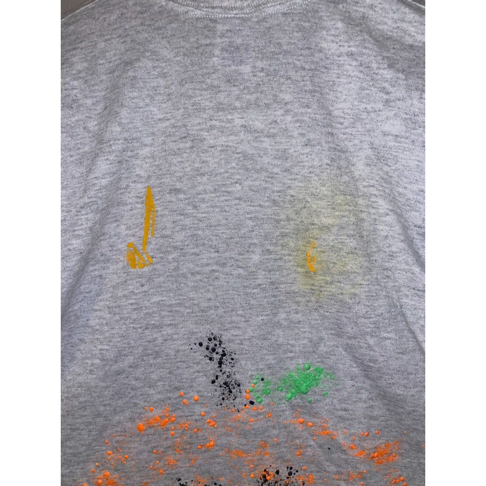 Jerzees Vintage Test Print Halloween Shirt Pumpkin Jack-o-lantern M Size US M / EU 48-50 / 2 - 9 Thumbnail