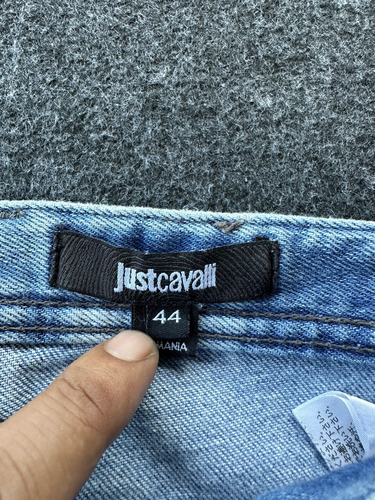 Just Cavalli Thrashed Paint Splatter Distressed Skinny D288
