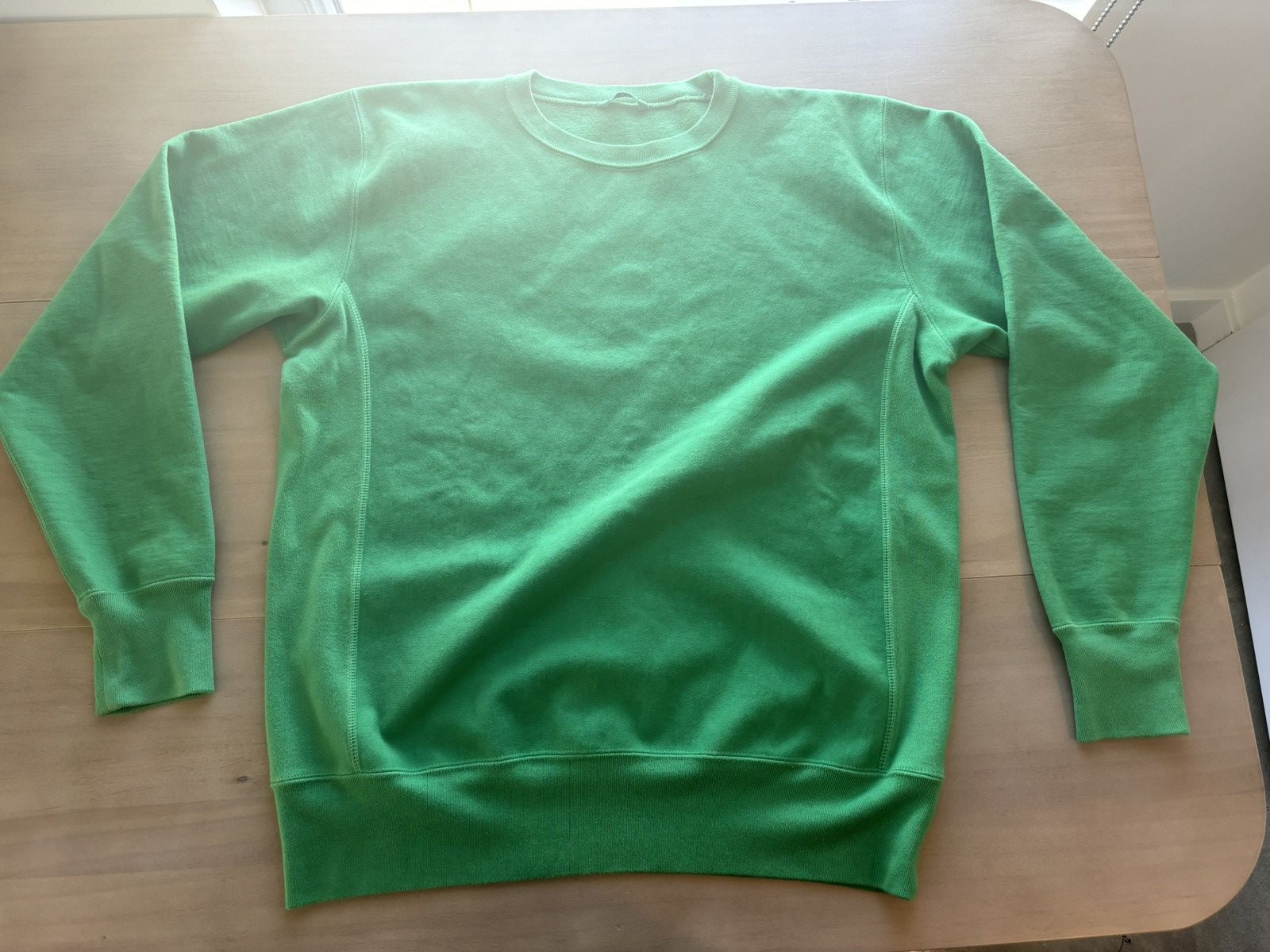 image of Auralee Super Milled Sweatshirt. Rrp $435 in Green, Men's (Size Small)