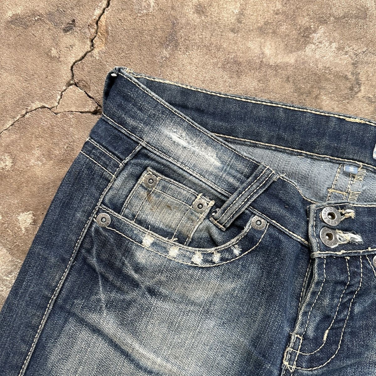 Vintage Eighty Nine Wide Low Rise Denim Size 28" / US 6 / IT 42 - 5 Thumbnail