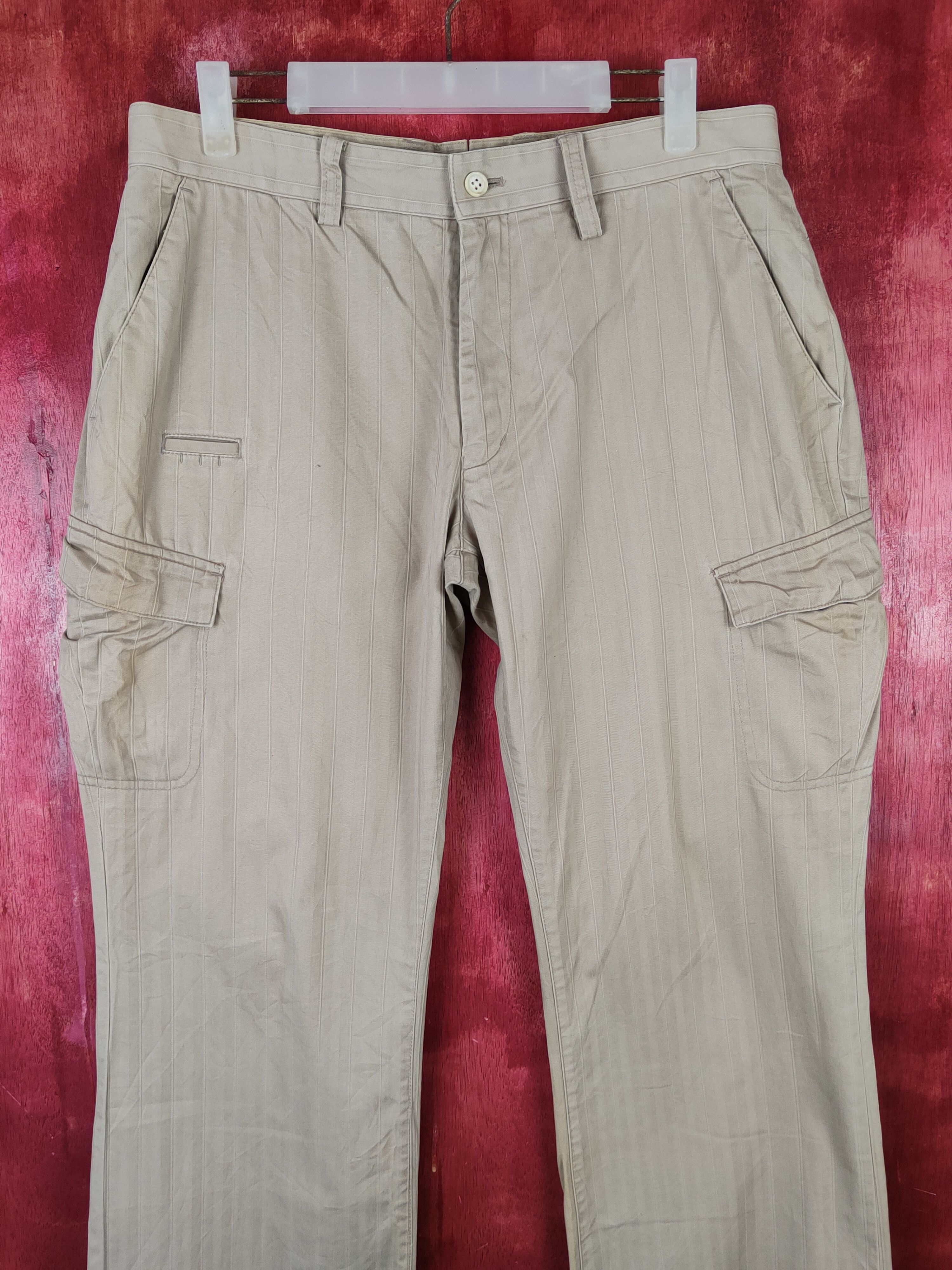 Adidas Adidas Beige Multipocket Tactical Cargo Pants #S1334 Size 33" - 2 Thumbnail
