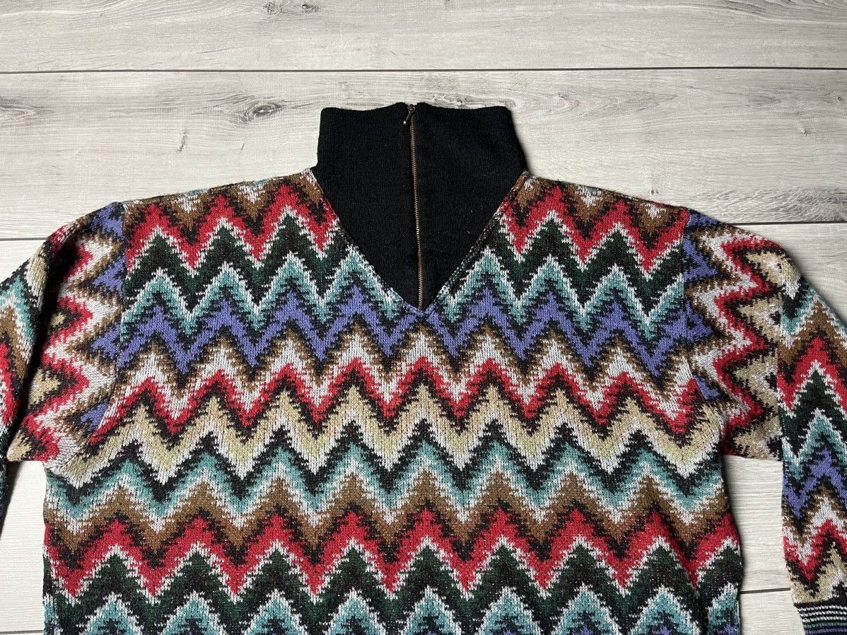 Vintage Carlo Martino sweater wool zip missoni style size XLarge Size US XL / EU 56 / 4 - 3 Thumbnail