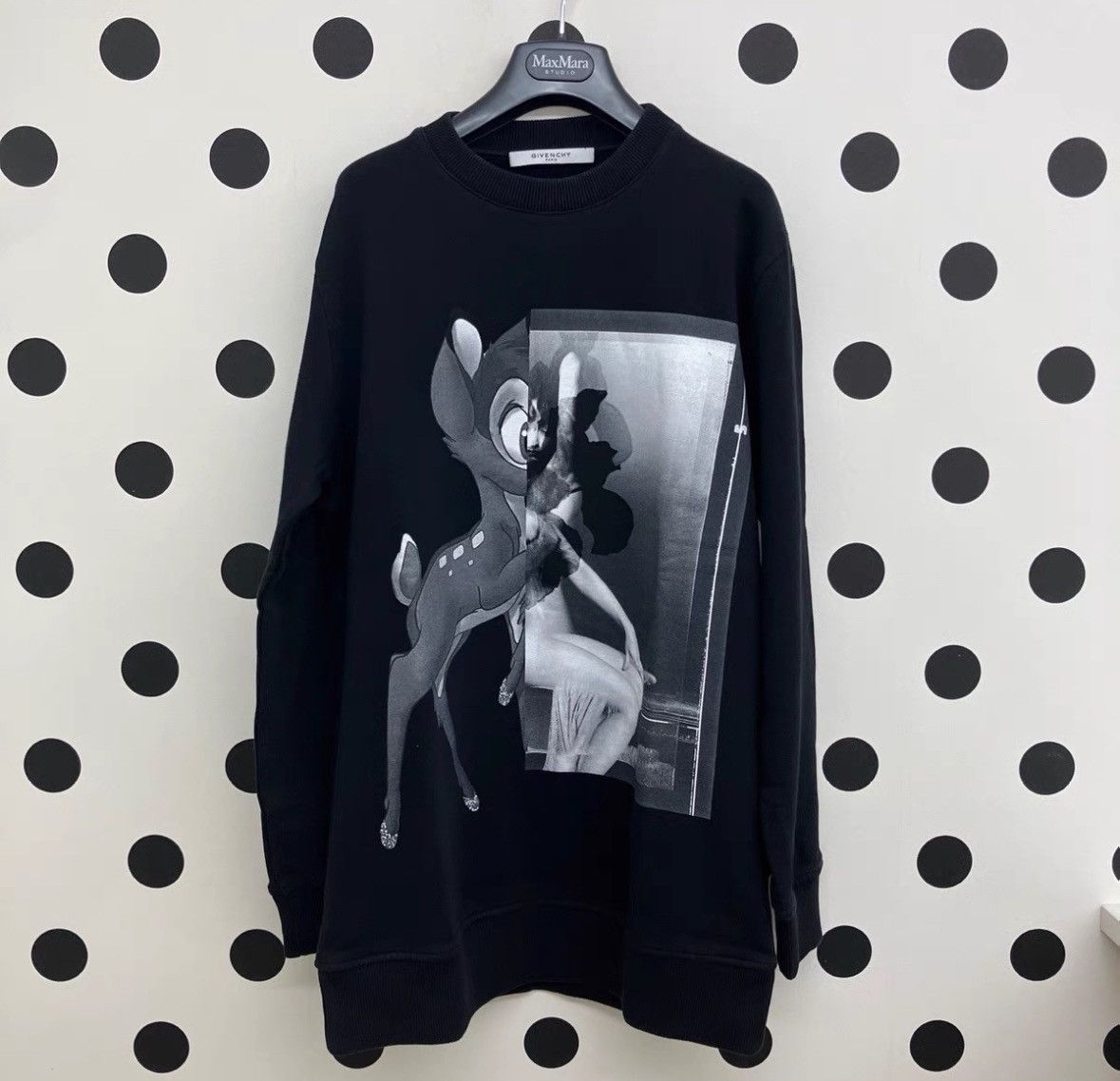 Givenchy Givenchy New Small Deer Bambi Printed Round Neck Casual Lo Size US XS / EU 42 / 0 - 1 Thumbnail