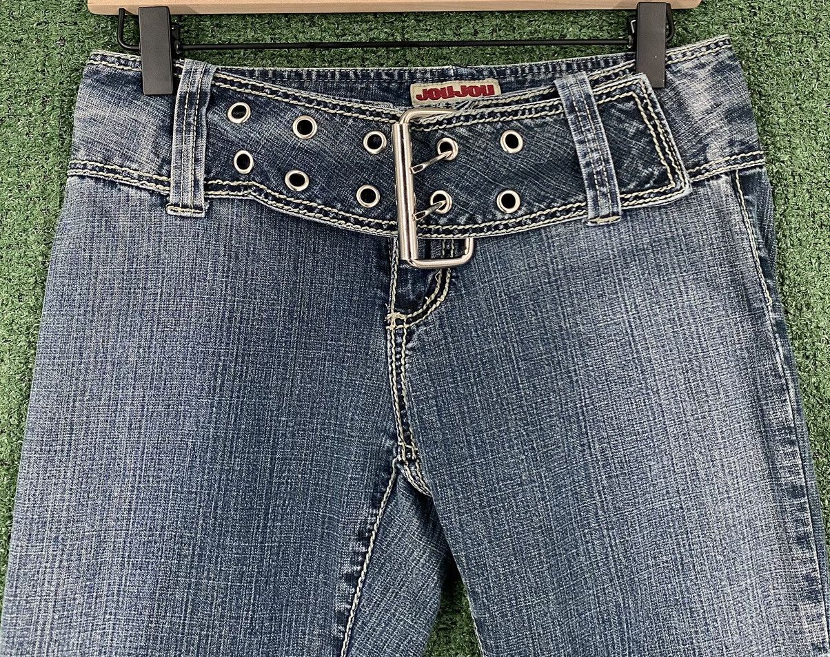 Other Vintage Y2K JouJou Bellbottom Flare Belted Jeans 28” Waist Size 28" / US 6 / IT 42 - 2 Thumbnail