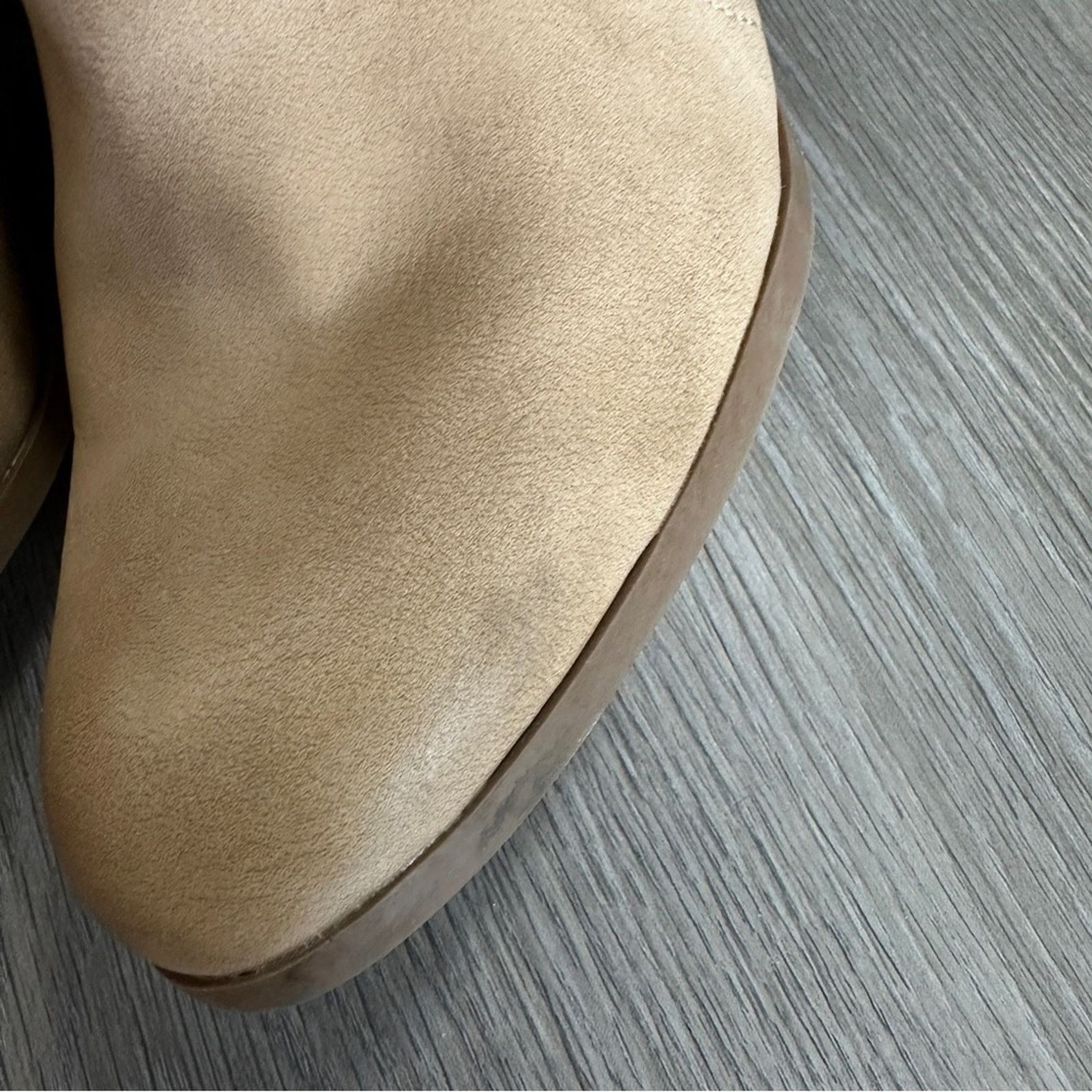 Sam Edelman Sam Edelman Leah Beige Fringe Side Zip Stacked Heel Booties Size US 7.5 / IT 37.5 - 10 Thumbnail