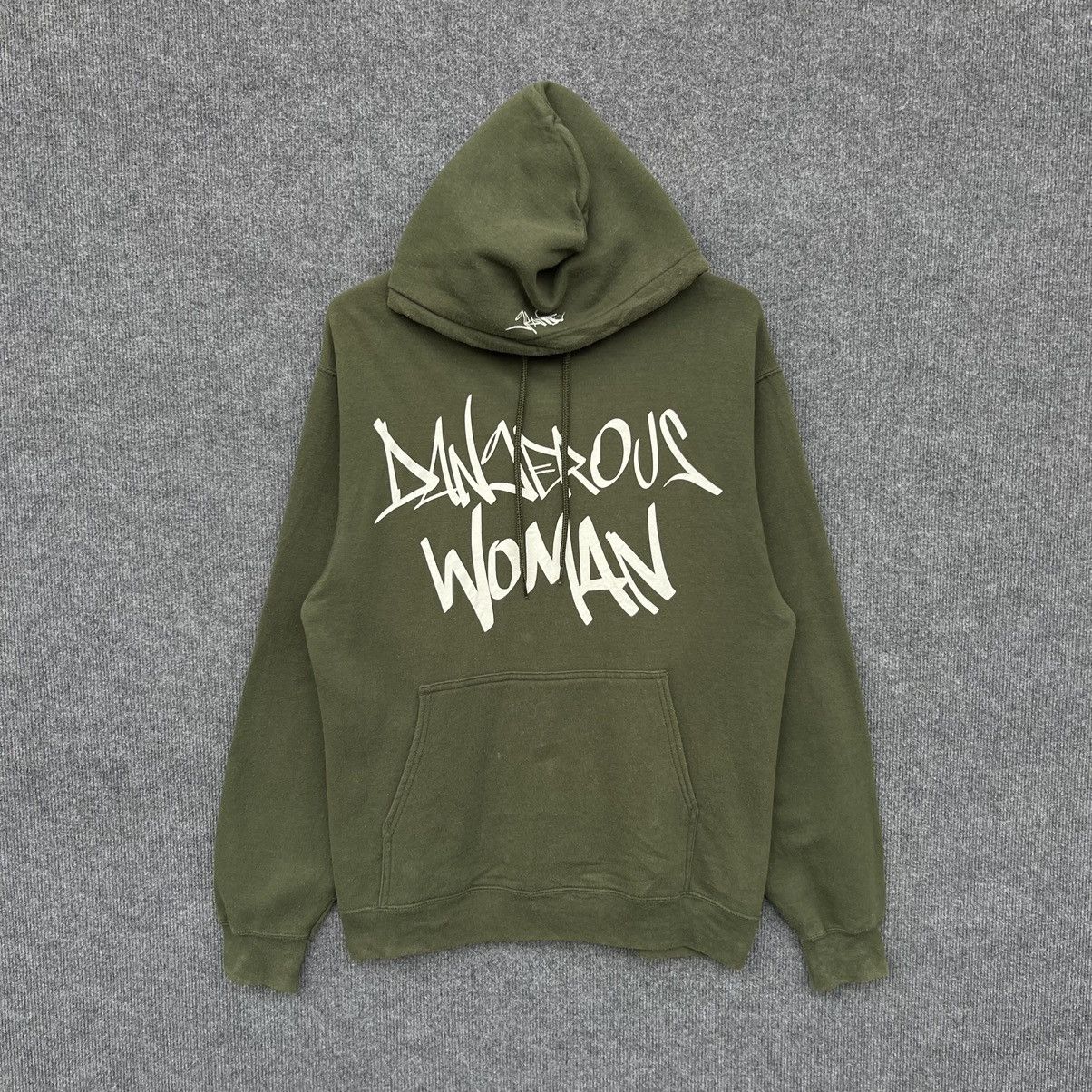image of Band Tees x Tour Tee Ariana Grande Dangerous Woman World Tour Pullover Hoodie in Green (Size Medium