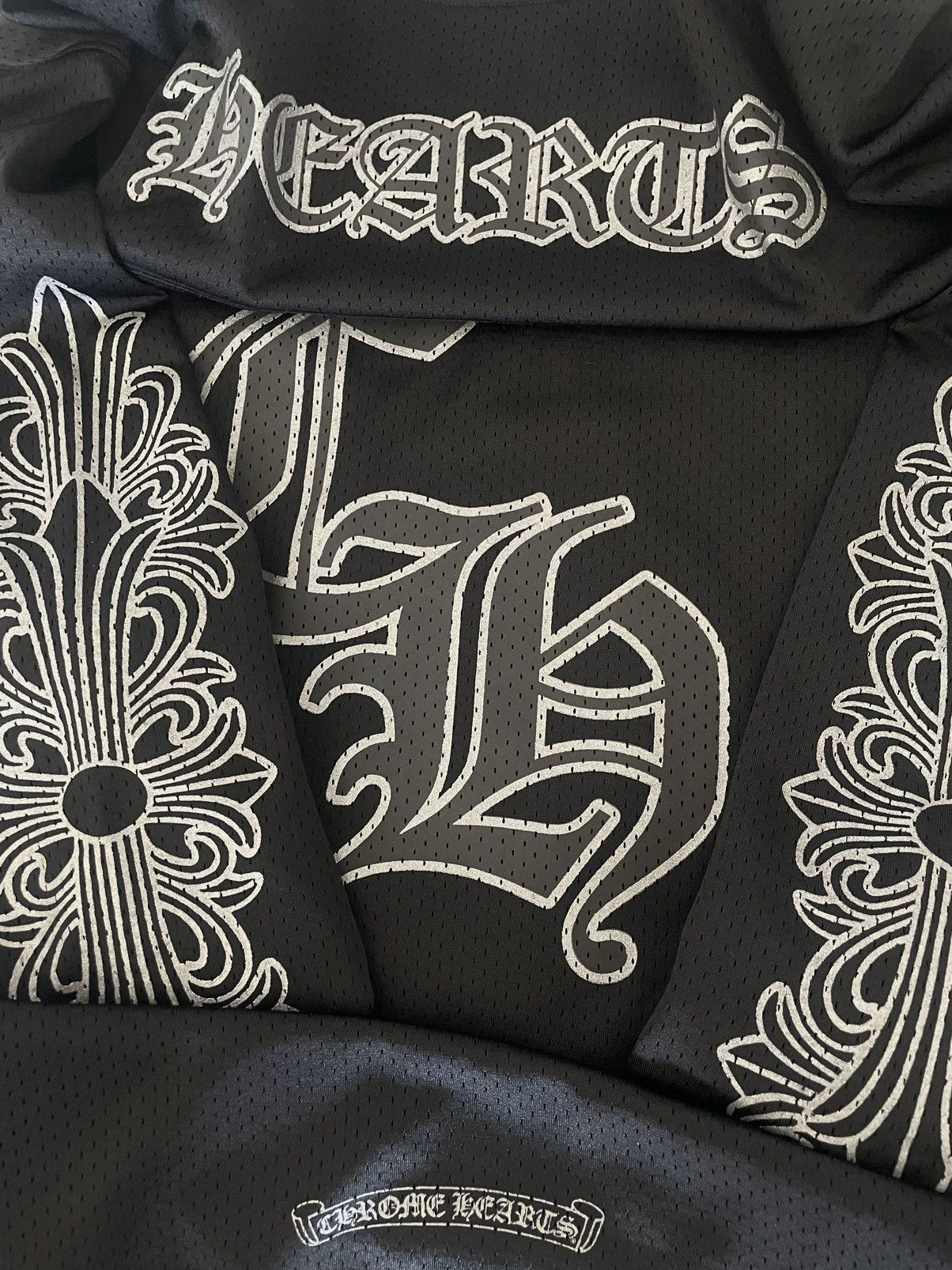 Chrome Hearts Chrome Hearts Black Mesh L/S Jersey Size US XL / EU 56 / 4 - 4 Thumbnail