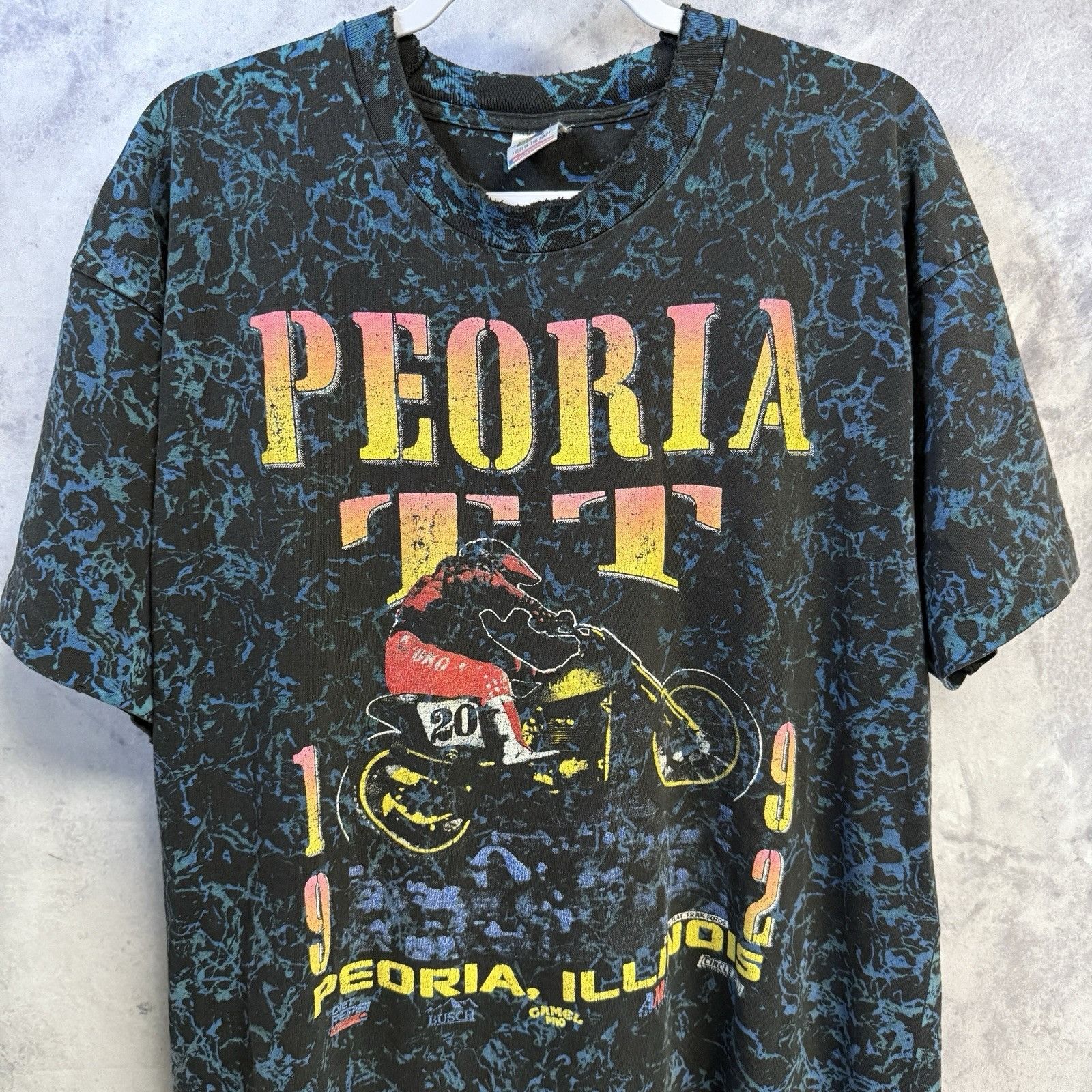 Vintage Vintage 90s Motocross Racing T Shirt Mens XL 23.5x29.5 AMA C Size US XL / EU 56 / 4 - 1 Thumbnail