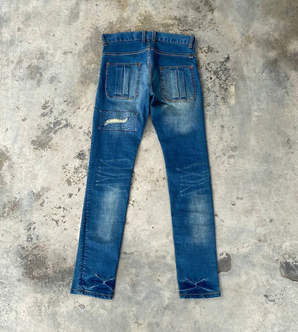 Japanese Brand JAPANESE BURN OUT BLUEWASH DISTRESSED BORO REWORKED DESIGN Size US 28 / EU 44 - 4 Thumbnail
