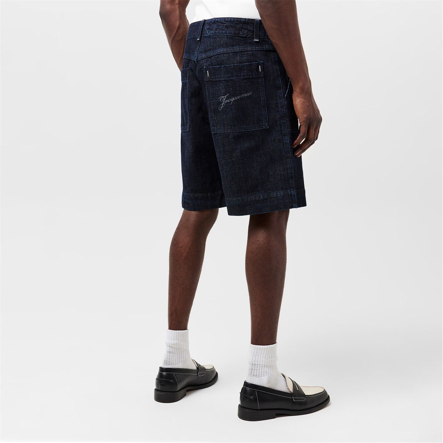 Jacquemus o1g2r1mq0426 Le Short De-Nimes Shorts in Dark Navy Size US 30 / EU 46 - 4 Thumbnail