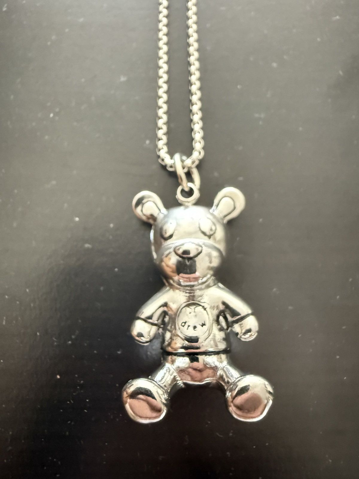 Drew House Drew House Teddy Bear Pendant Necklace Silver Tone Size ONE SIZE - 2 Thumbnail