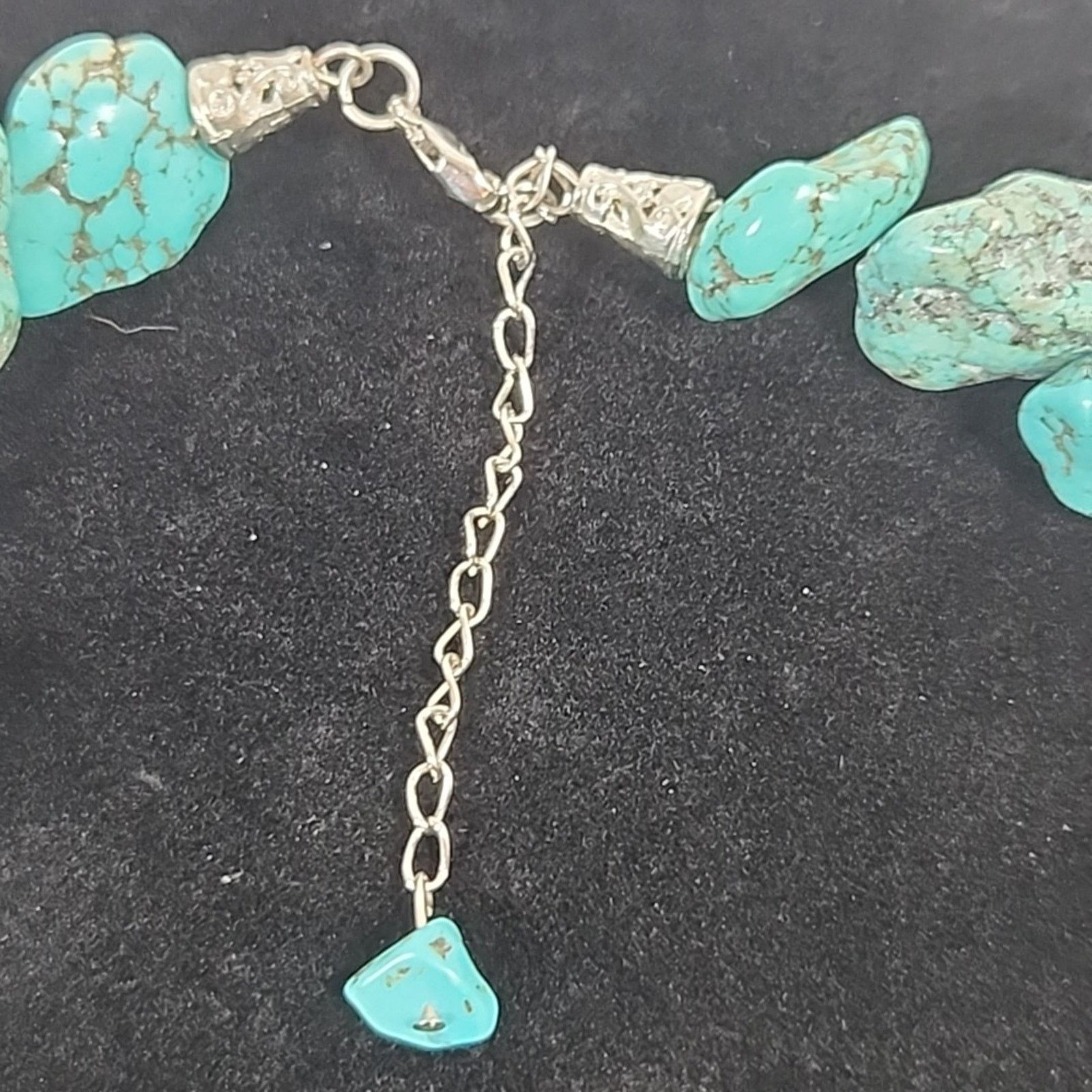 Other Vintage Large Chunky Rough Turquoise Necklace Size ONE SIZE - 4 Thumbnail