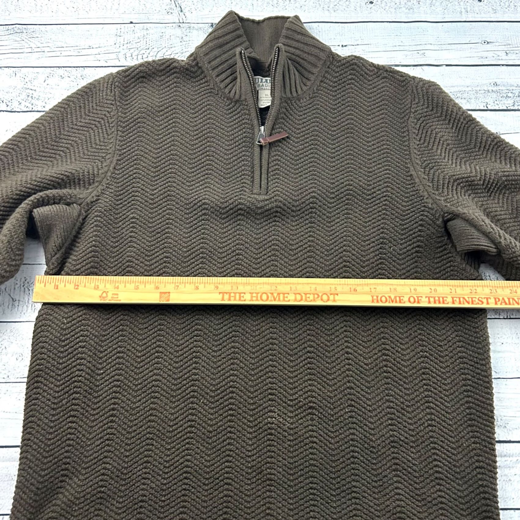 CO Duluth Yak Blend Pullover 1/4 Zip Cotton Sweater Men XL Brown Shirt Size US XL / EU 56 / 4 - 5 Thumbnail