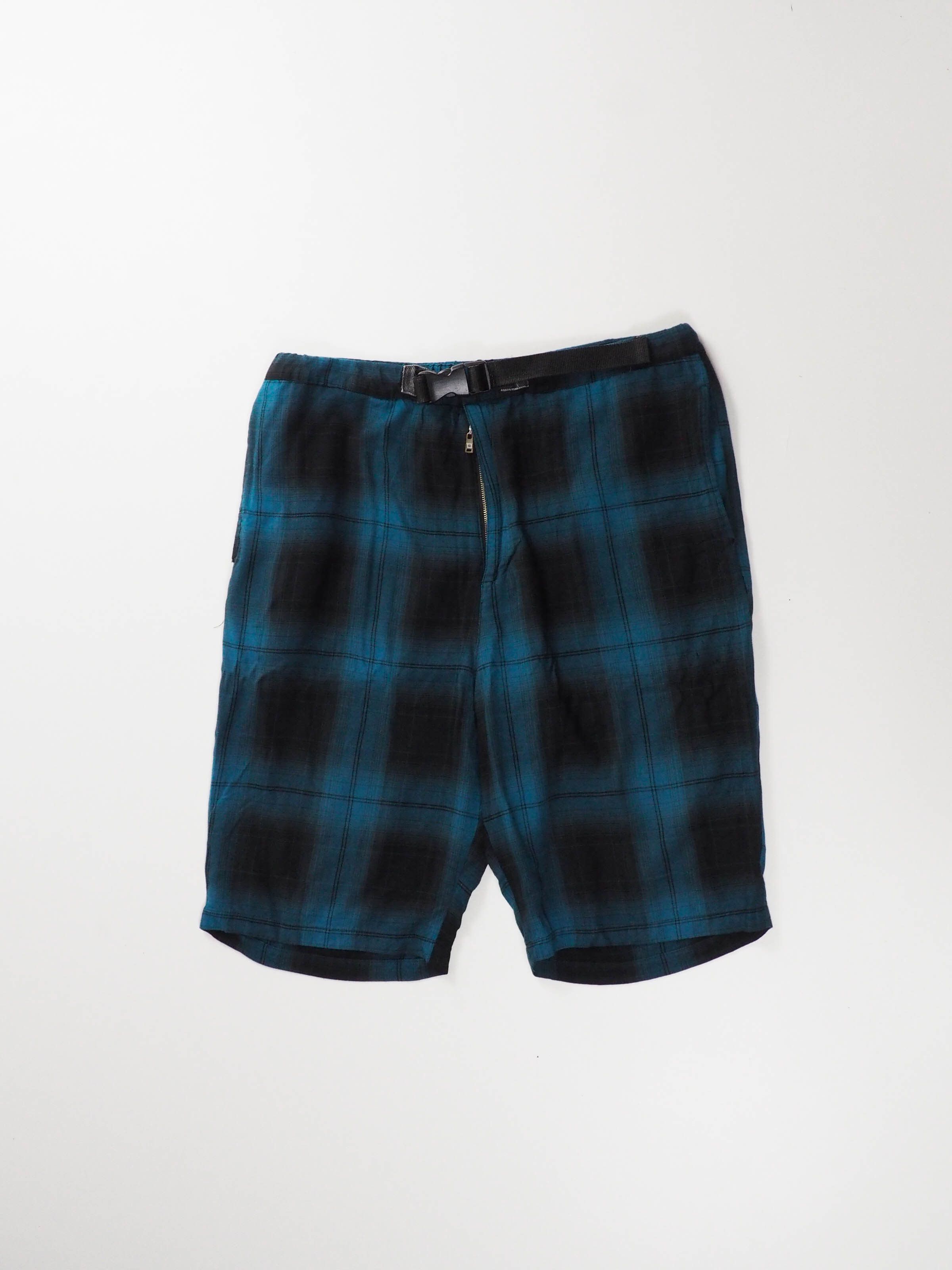 Swagger Swagger Blue Plaid Belted Climbing Utility Shorts 32-34" Size US 32 / EU 48 - 1 Thumbnail