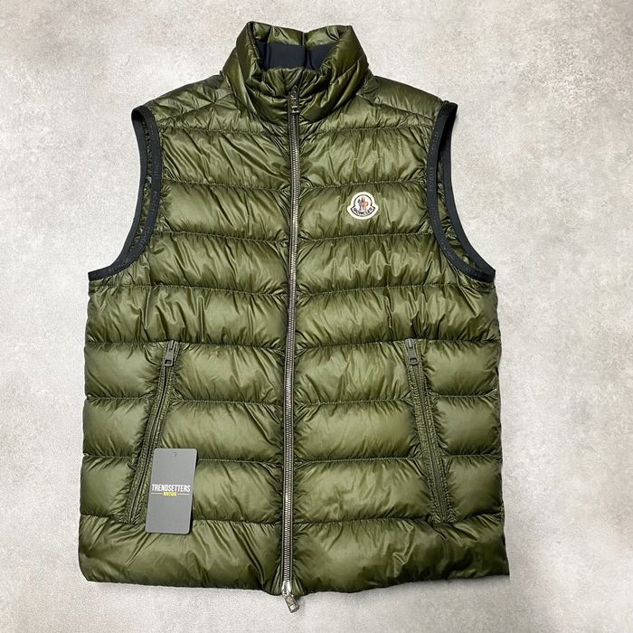 Moncler Moncler lori Down Gilet vest Jacket green size small
