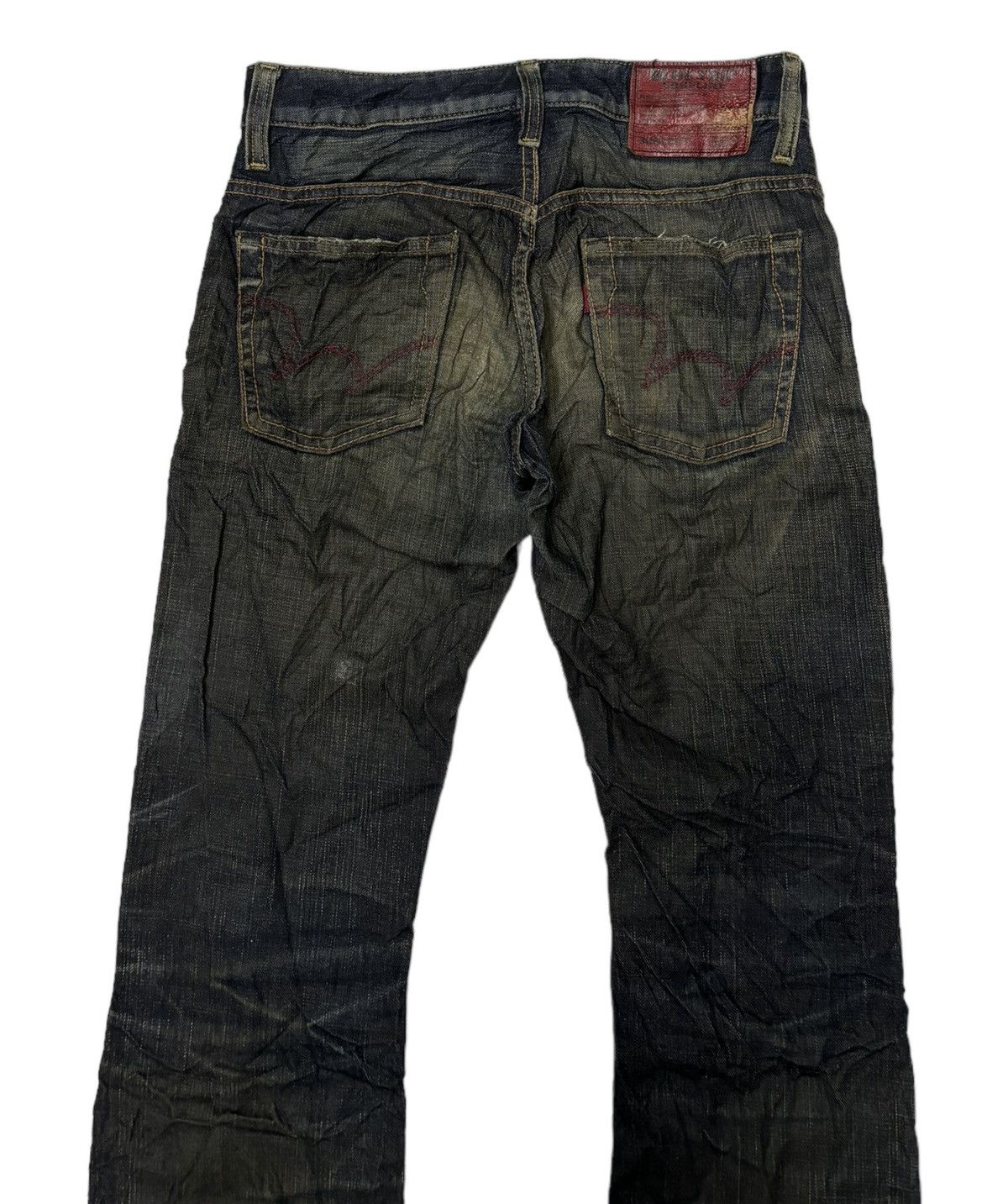 If Six Was Nine FLARED🔥EDWIN 503 MUD WASH BOOTCUT DIRTY DENIM JEANS Size US 32 / EU 48 - 7 Thumbnail