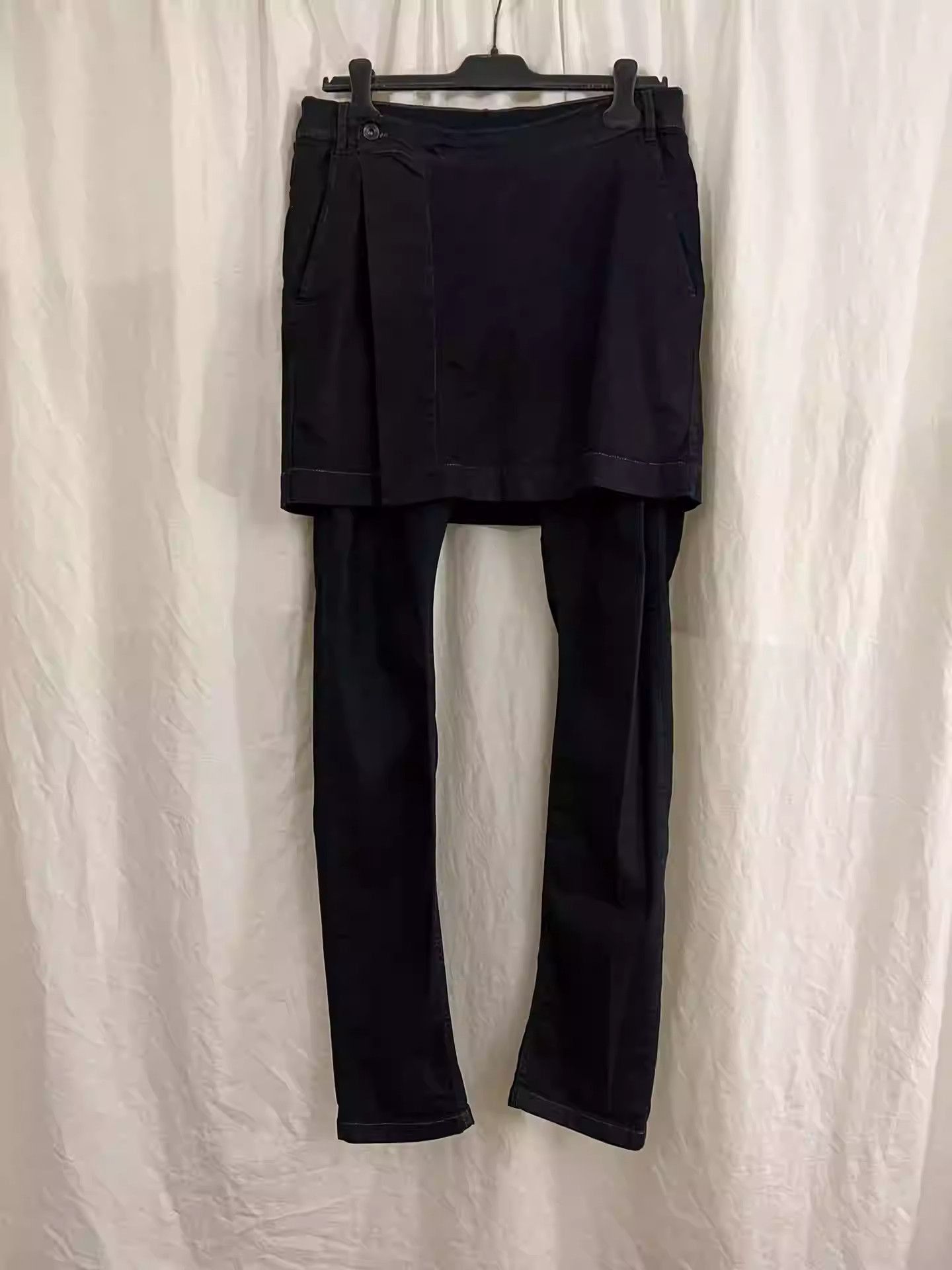 Rick Owens Rick Owens 14ss thin wax stretch denim scimitar culottes-25 Size US 30 / EU 46 - 2 Thumbnail