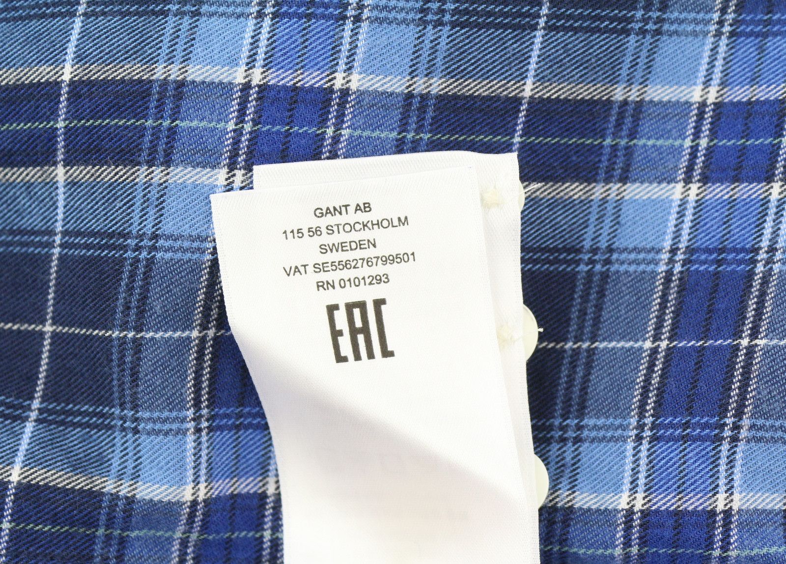 Gant FLANNEL CHECK EU36 Blue Button-Down Plaid Shirt 85125 Size S / US 4 / IT 40 - 10 Thumbnail