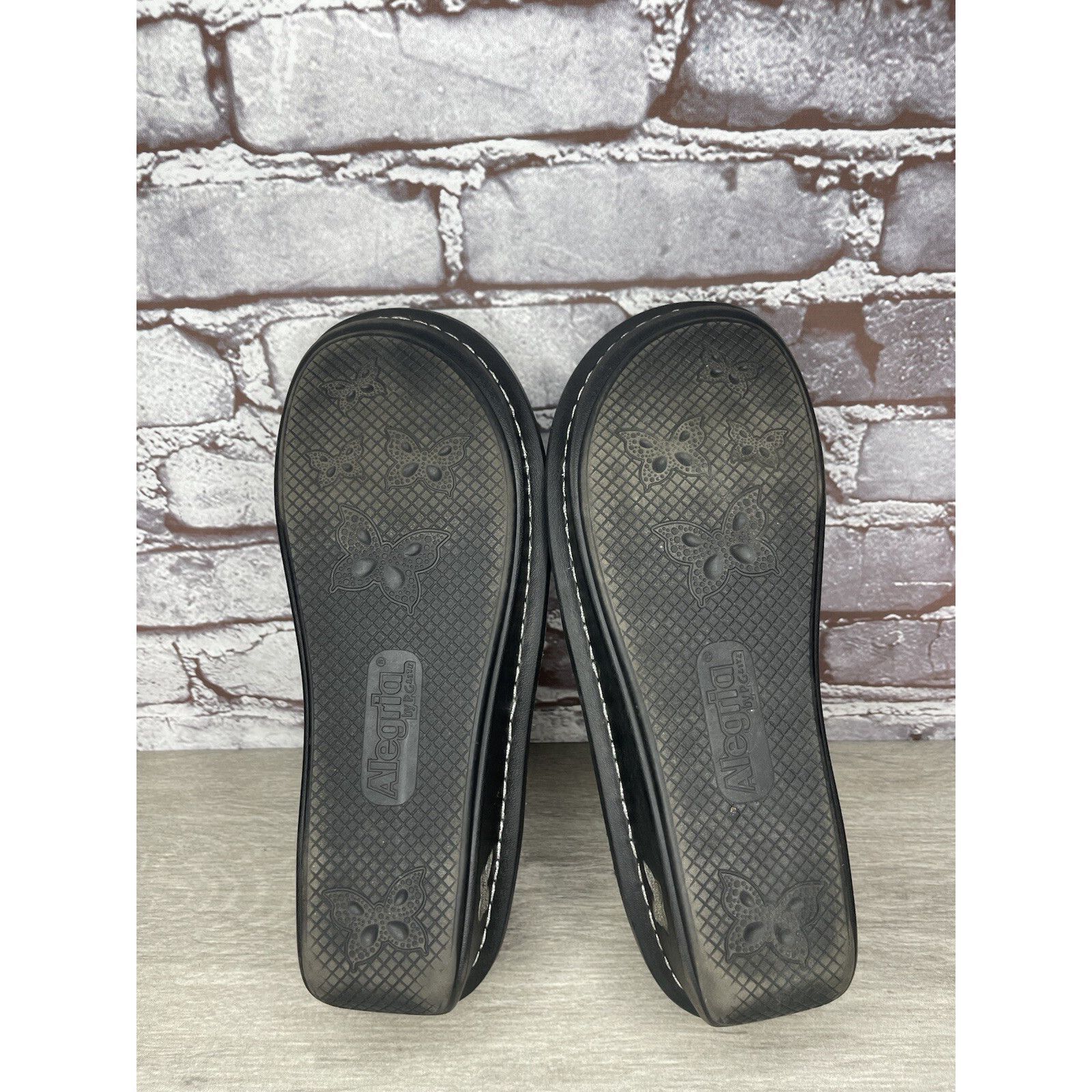 Allegri Alegria DEN-735 MOON SHADOW Gray Leather Shoes Slip-On Clogs Size US 9 / IT 39 - 23 Thumbnail