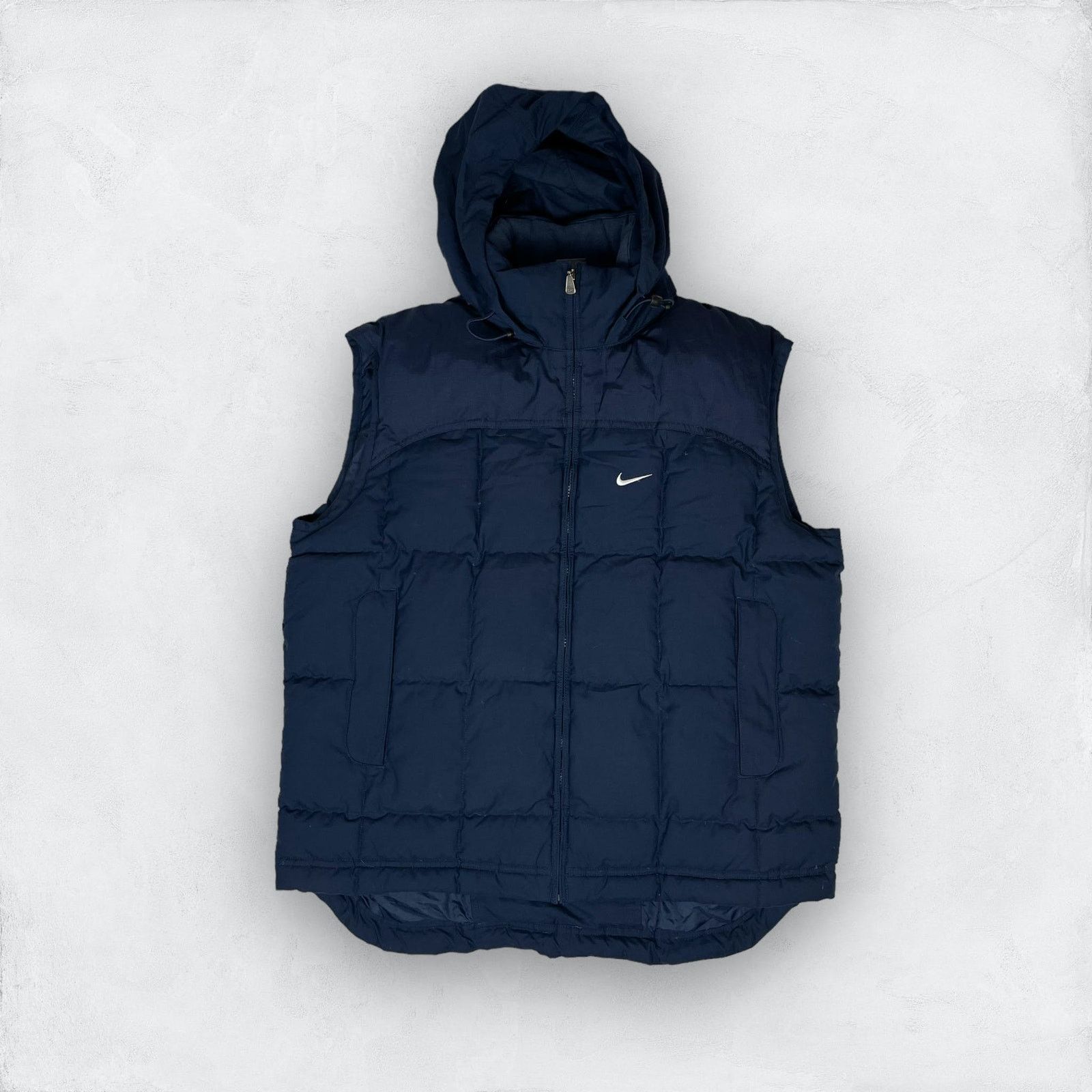 Nike Nike Men's Blue Full Zip Hooded Puffer Vest Jacket Medium Size US M / EU 48-50 / 2 - 1 Thumbnail