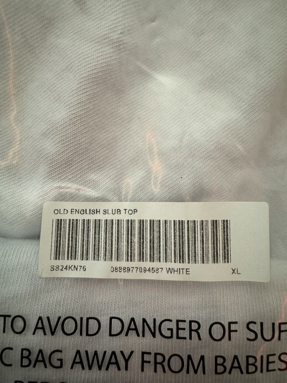 Supreme Supreme Old English Short Sleeve Top ‘White’ Size US XL / EU 56 / 4 - 4 Thumbnail