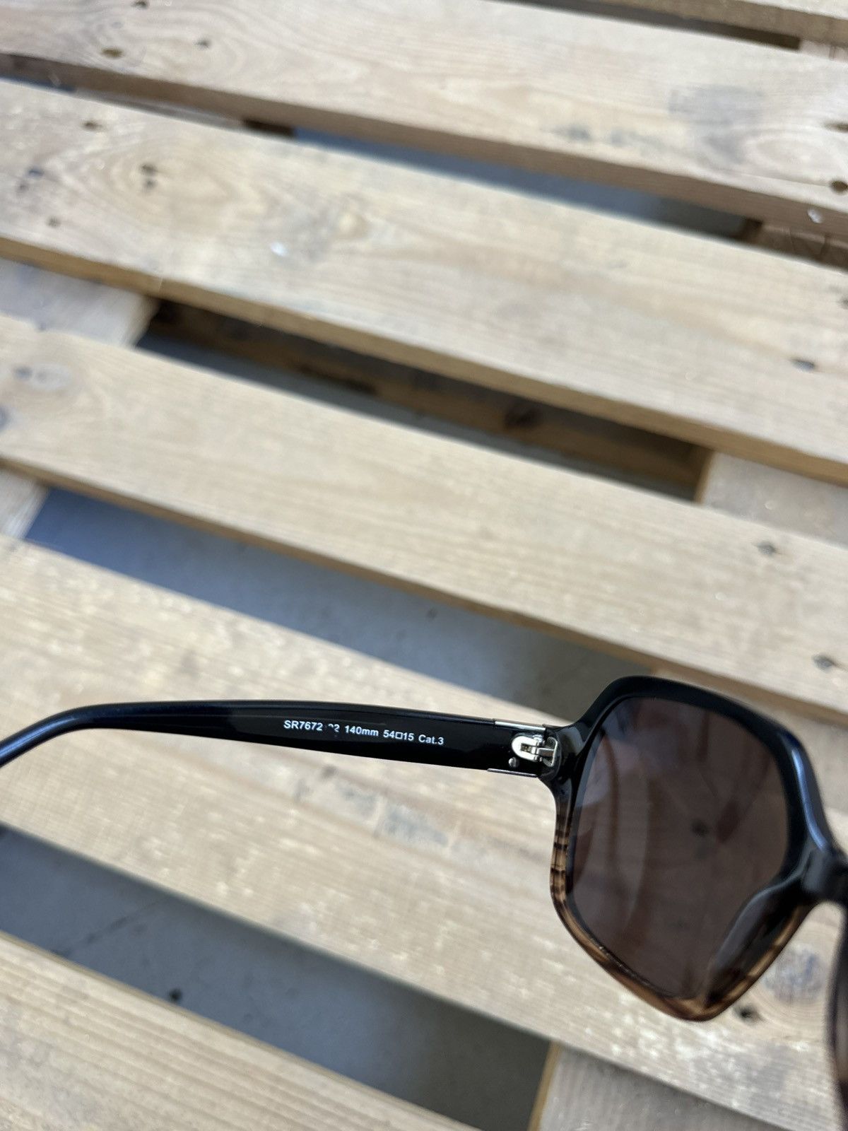 Handmade × Sonia Rykiel × Vintage Sonia Rykiel Hand Made Black-Brown Women’s Sunglasses Size ONE SIZE - 8 Thumbnail