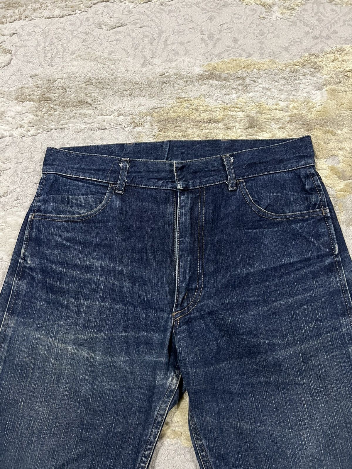 Christophe Lemaire Christophe Lemaire 🇫🇷 Super Flare Hem Honeycomb Wash Denim Size US 31 - 5 Thumbnail