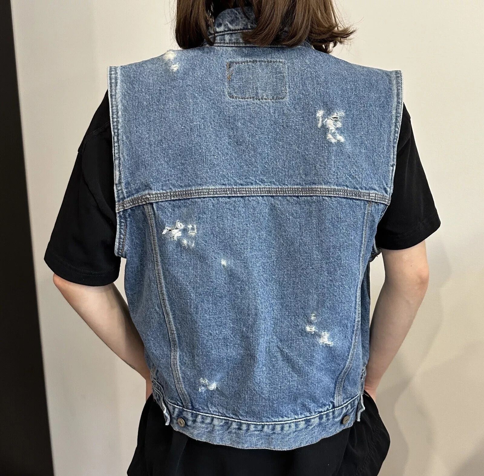 Diesel DIESEL VINTAGE DENIM destressed jeans VEST WOMENS Y2K Italy Size XXL / US 16-18 / IT 52-54 - 3 Thumbnail