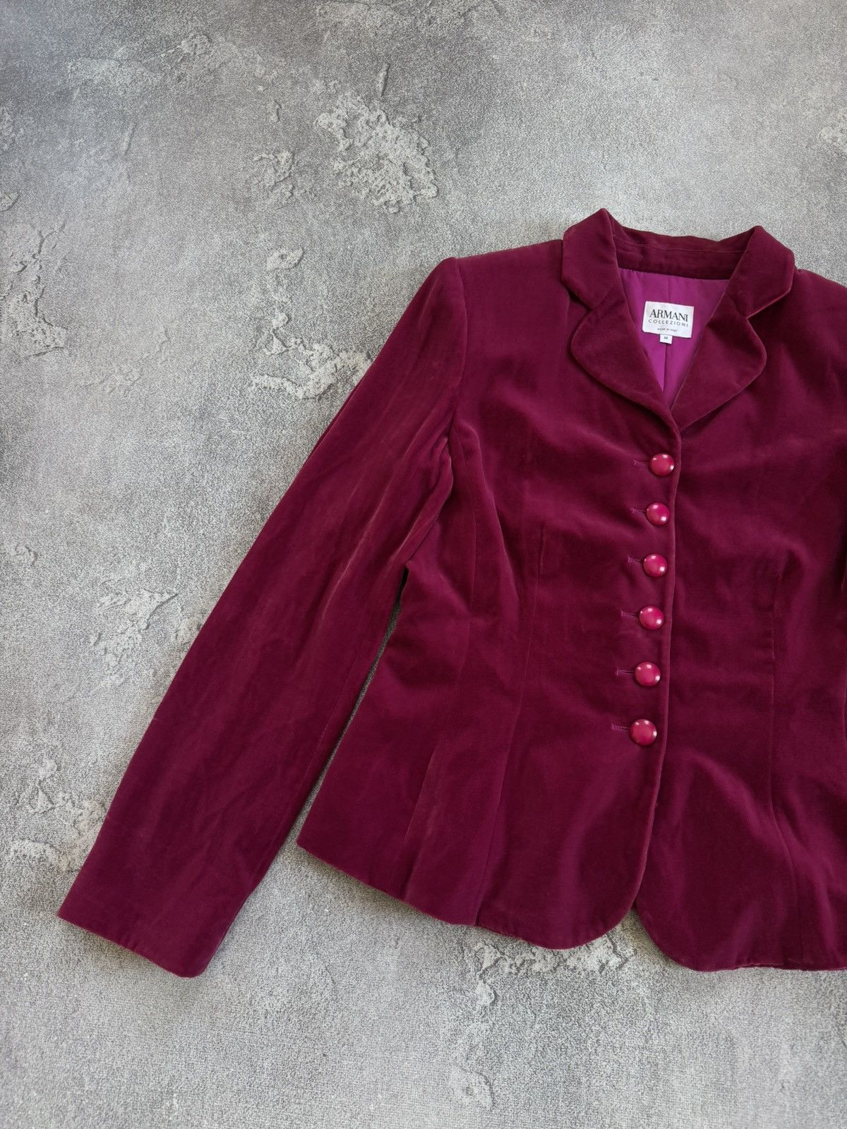 Armani Collezioni Armani Collezioni IT44 pink velour velvet blazer jacket Size M / US 6-8 / IT 42-44 - 8 Thumbnail