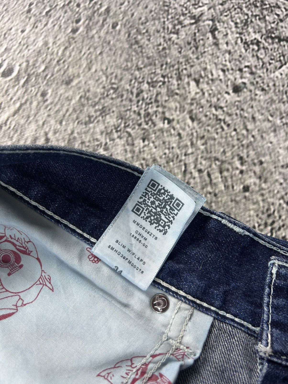 True Religion True Religion navy blue jeans white stitching Y2K Size US 34 / EU 50 - 11 Thumbnail
