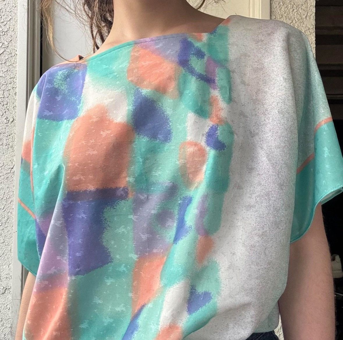Other TRUE VINTAGE 80s AVANT GARDE PULLOVER TOP Size M / US 6-8 / IT 42-44 - 5 Thumbnail