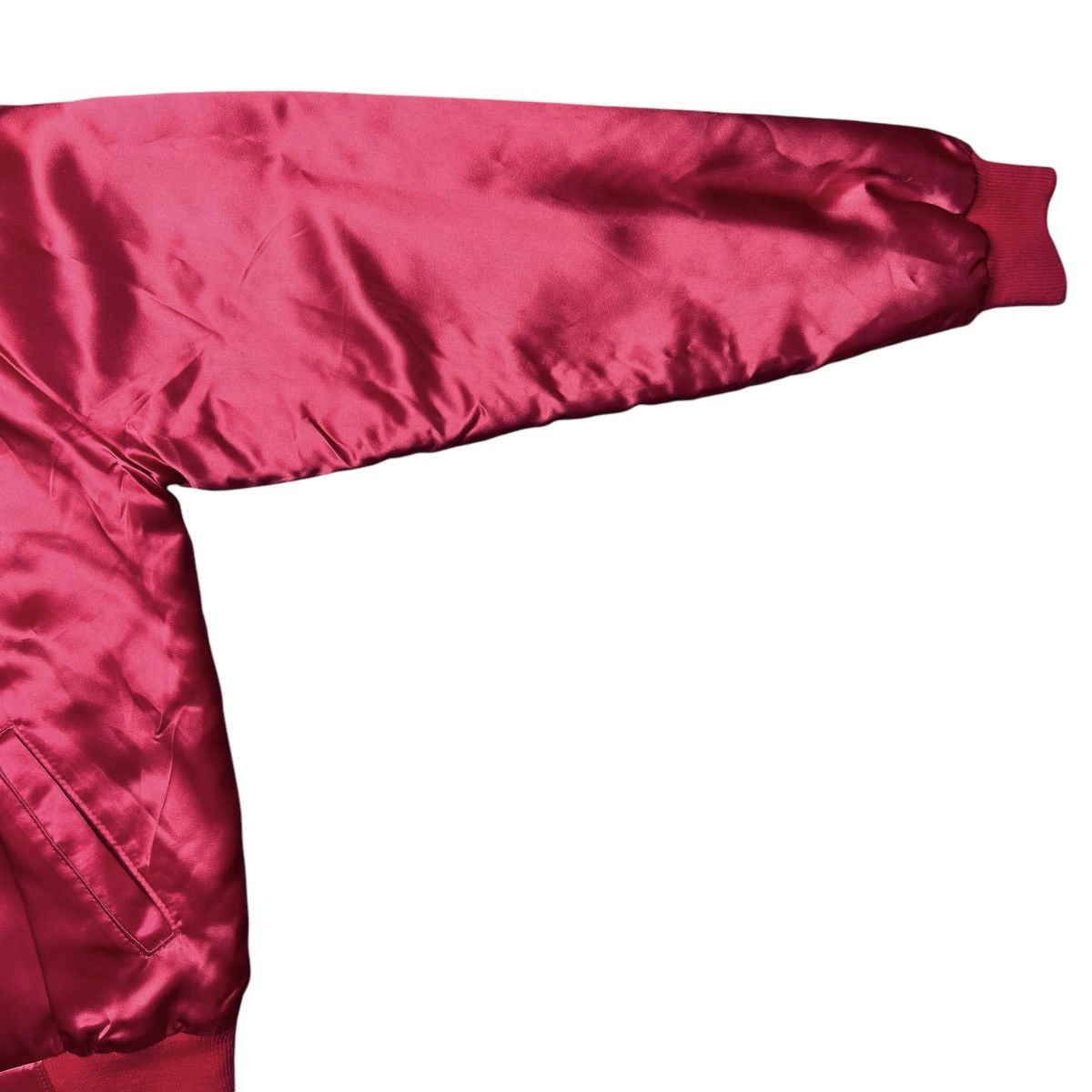 Chevrolet × Vintage 80s Chevrolet Corvette Embroidered Red Satin Bomber Jacket Size US L / EU 52-54 / 3 - 8 Thumbnail