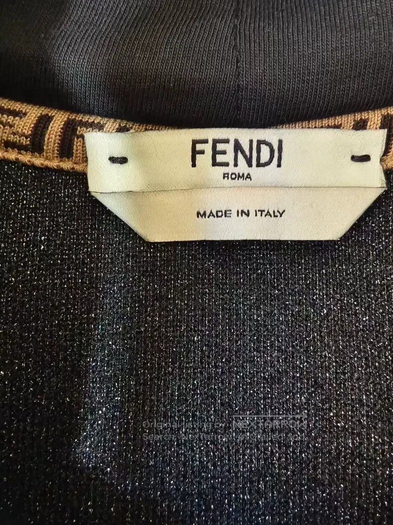 Fendi Wool Blend Chest Logo Solid Color Hoodie