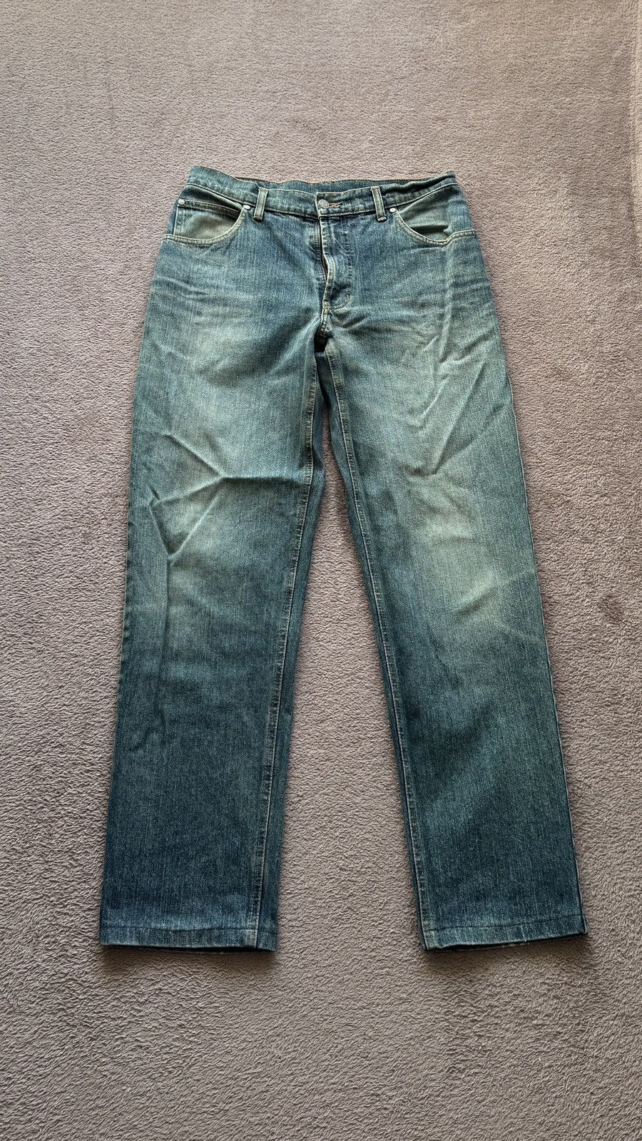 If Six Was Nine Helmut Lang Vibe Faded Mudwash Ripped Denim Vintage Jeans Size US 32 / EU 48 - 1 Thumbnail
