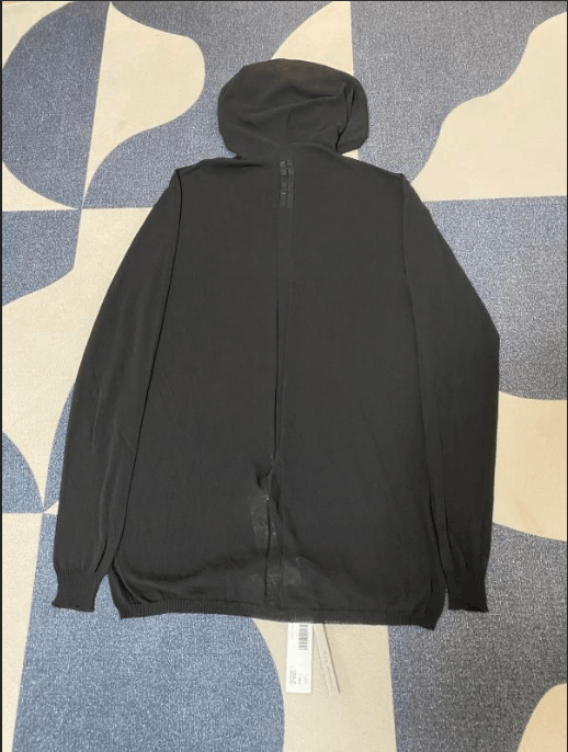 Rick Owens Rick Owens Men's Black Half-Zip Oversized Hoodie Size US L / EU 52-54 / 3 - 5 Thumbnail