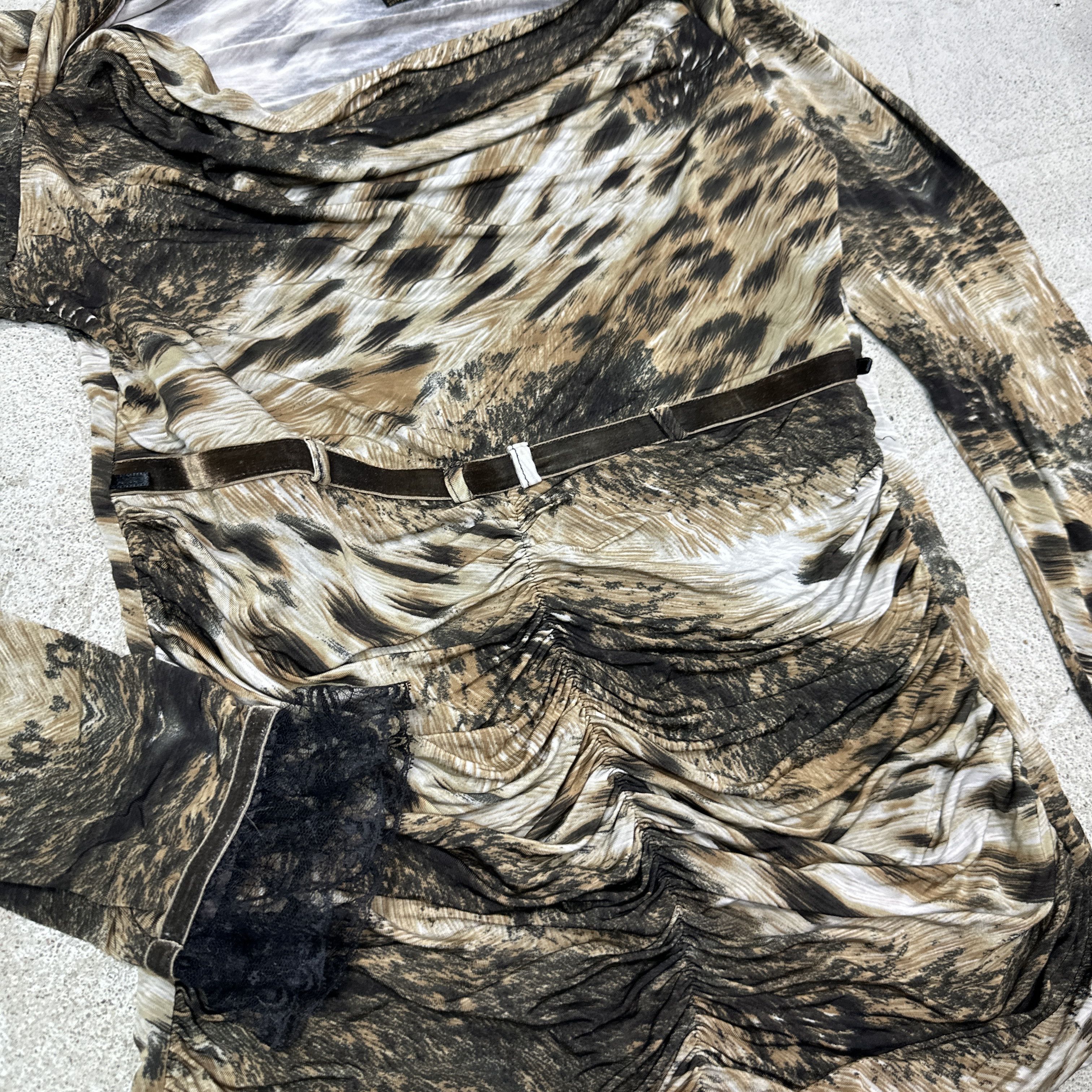 Roberto Cavalli Vintage Avant Garde Roberto Cavalli Animal Print Top 00s Size L / US 10 / IT 46 - 3 Thumbnail