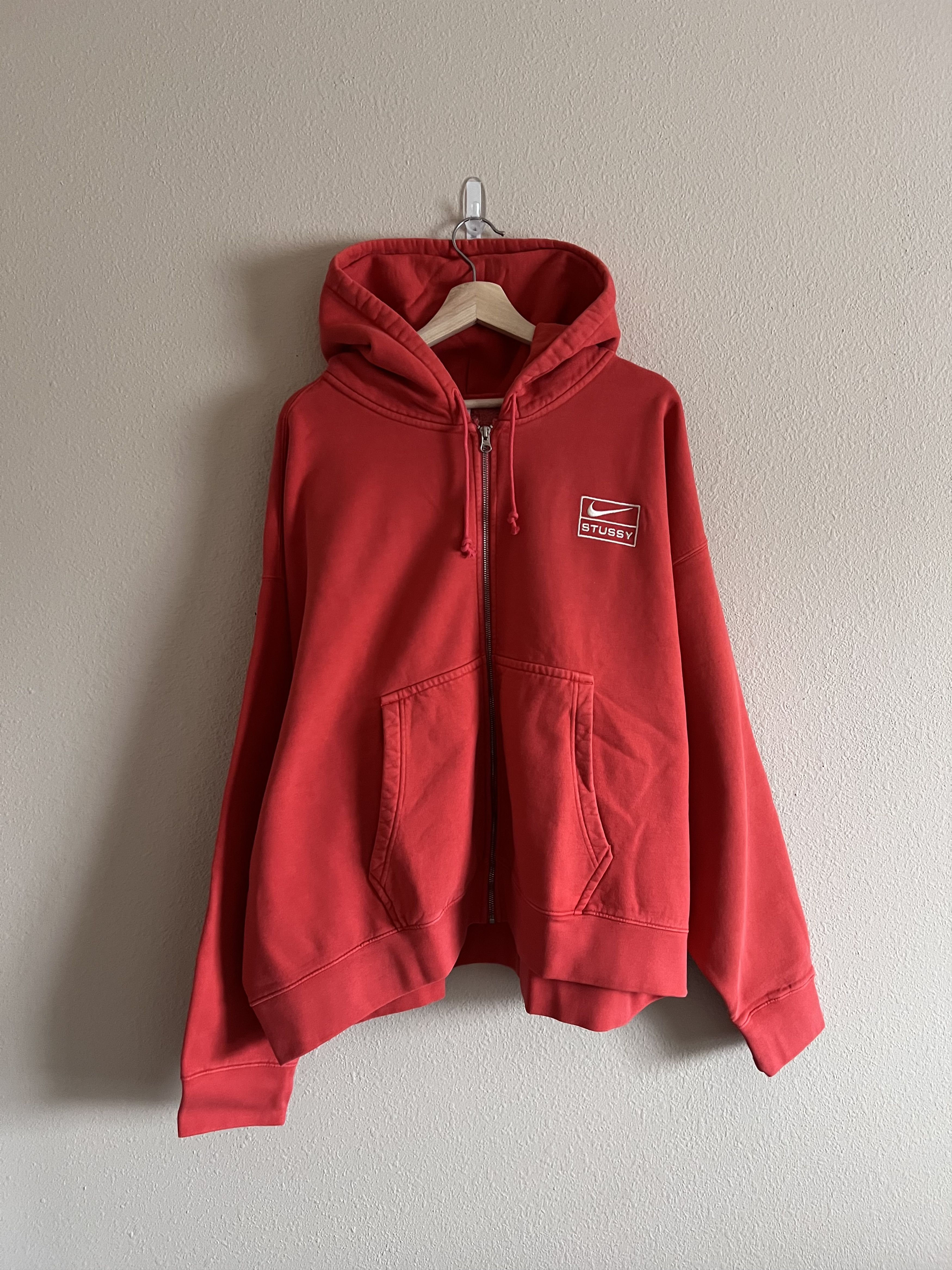 Stussy Nike Fullzip Hoodie Habanelo Red