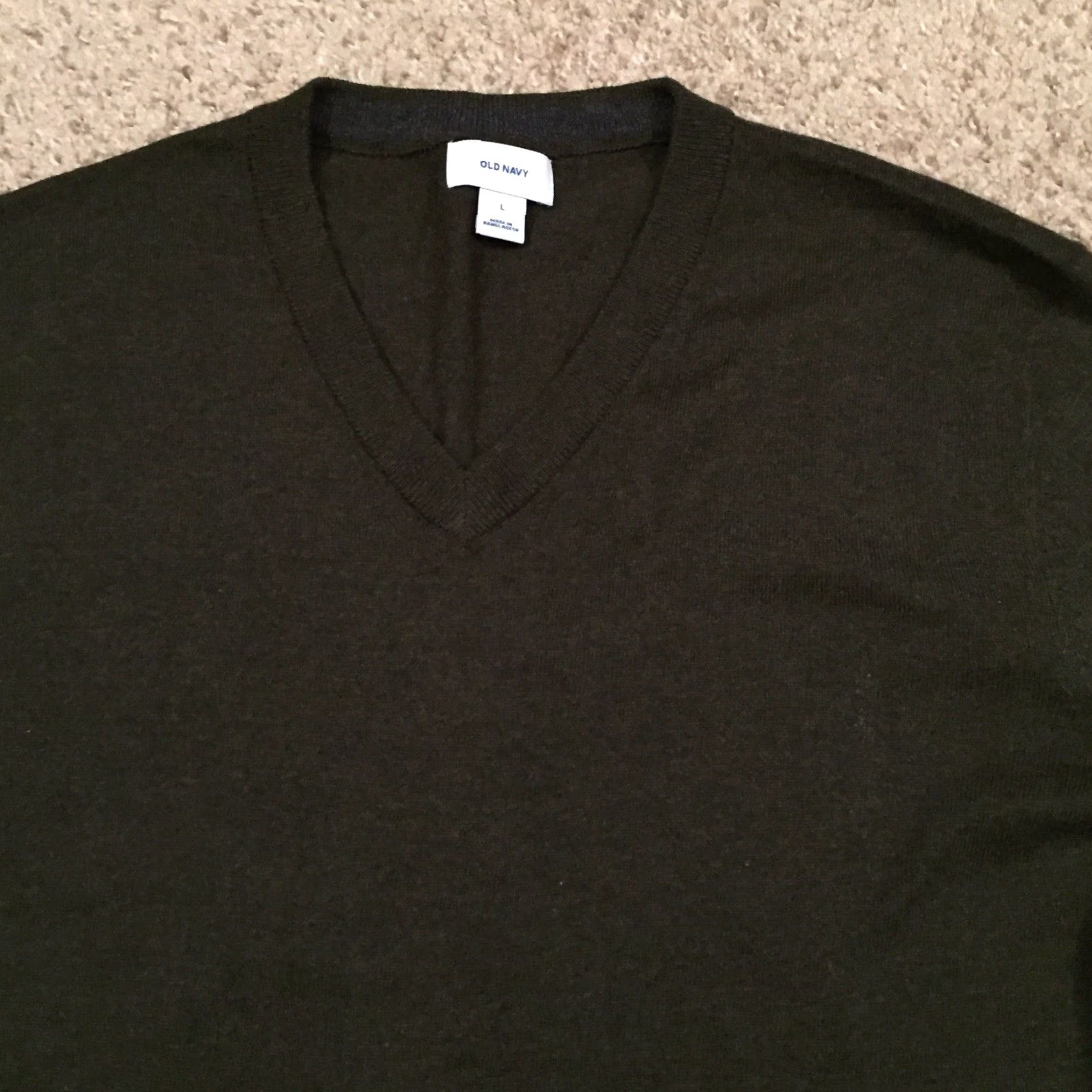 Old Navy Old Navy Mens Large Green V Neck Long Sleeve Sweater Size US L / EU 52-54 / 3 - 3 Thumbnail