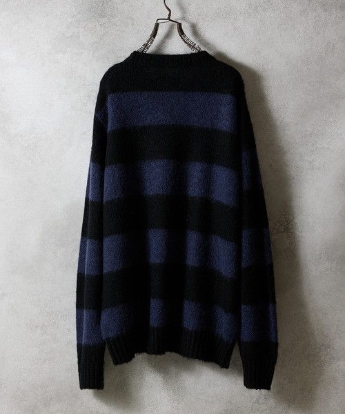 Number (N)ine number nine MOHAIR WIDE STRIPED KNIT Sweater Size US XL / EU 56 / 4 - 2 Thumbnail