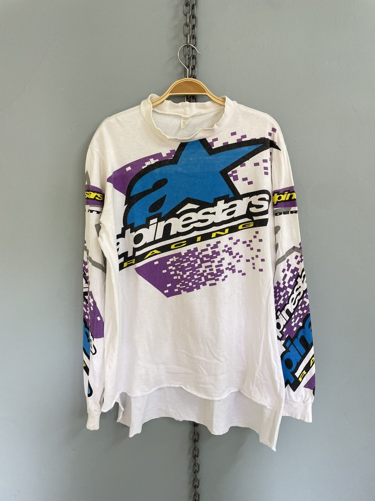 Alpinestars Vintage 90s Alpinestars Racing motocross jersey Size US M / EU 48-50 / 2 - 1 Thumbnail