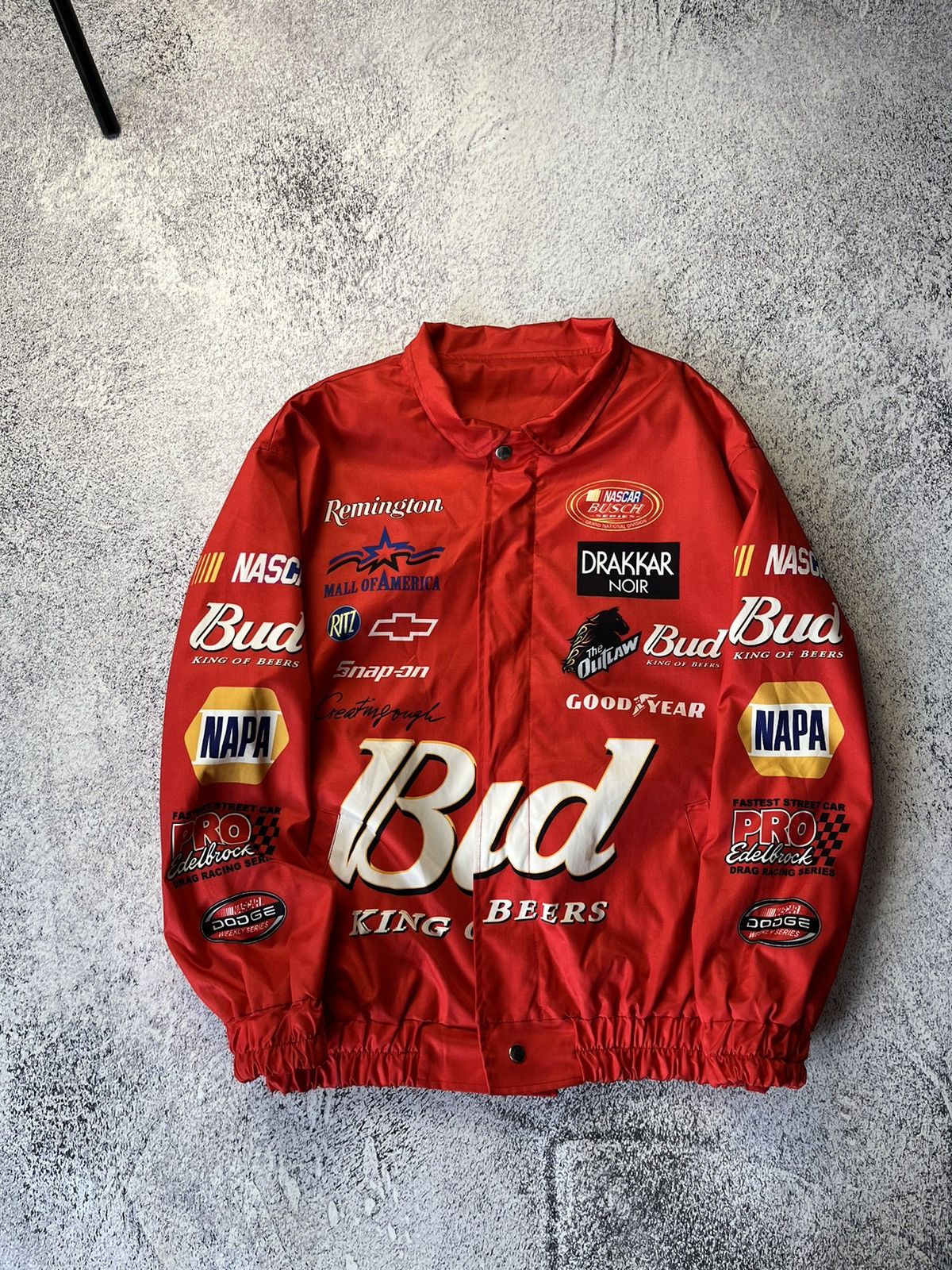 Vintage Novelty Racing Polyester Red Full Zip Up Lightweight Jacket Size US M / EU 48-50 / 2 - 1 Thumbnail