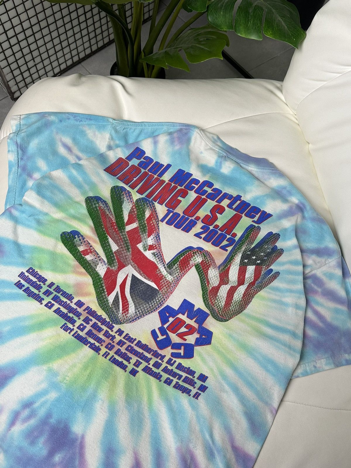 Band Tees × Fruit Of The Loom T-shirt Paul McCartney Driving U.S.A. Tour 2002 Size US XL / EU 56 / 4 - 2 Thumbnail