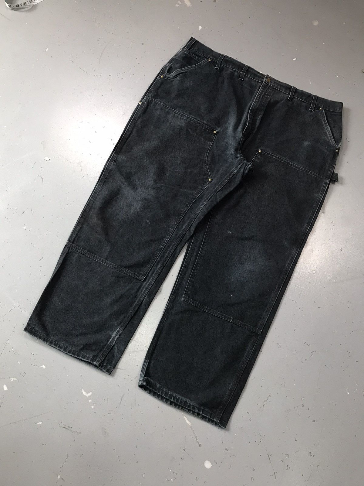 Carhartt Vintage Carhartt B01 BLK double knee denim workwear 46x29 Size US 44 / EU 60 - 3 Thumbnail