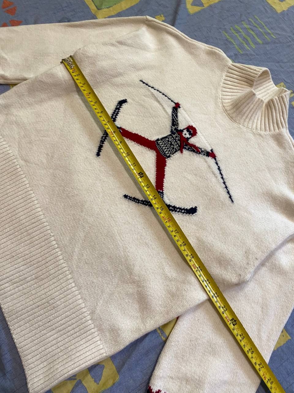 Vintage Joules Abigail Cream High Neck Intarsia Ski Jump Size L / US 10 / IT 46 - 11 Thumbnail