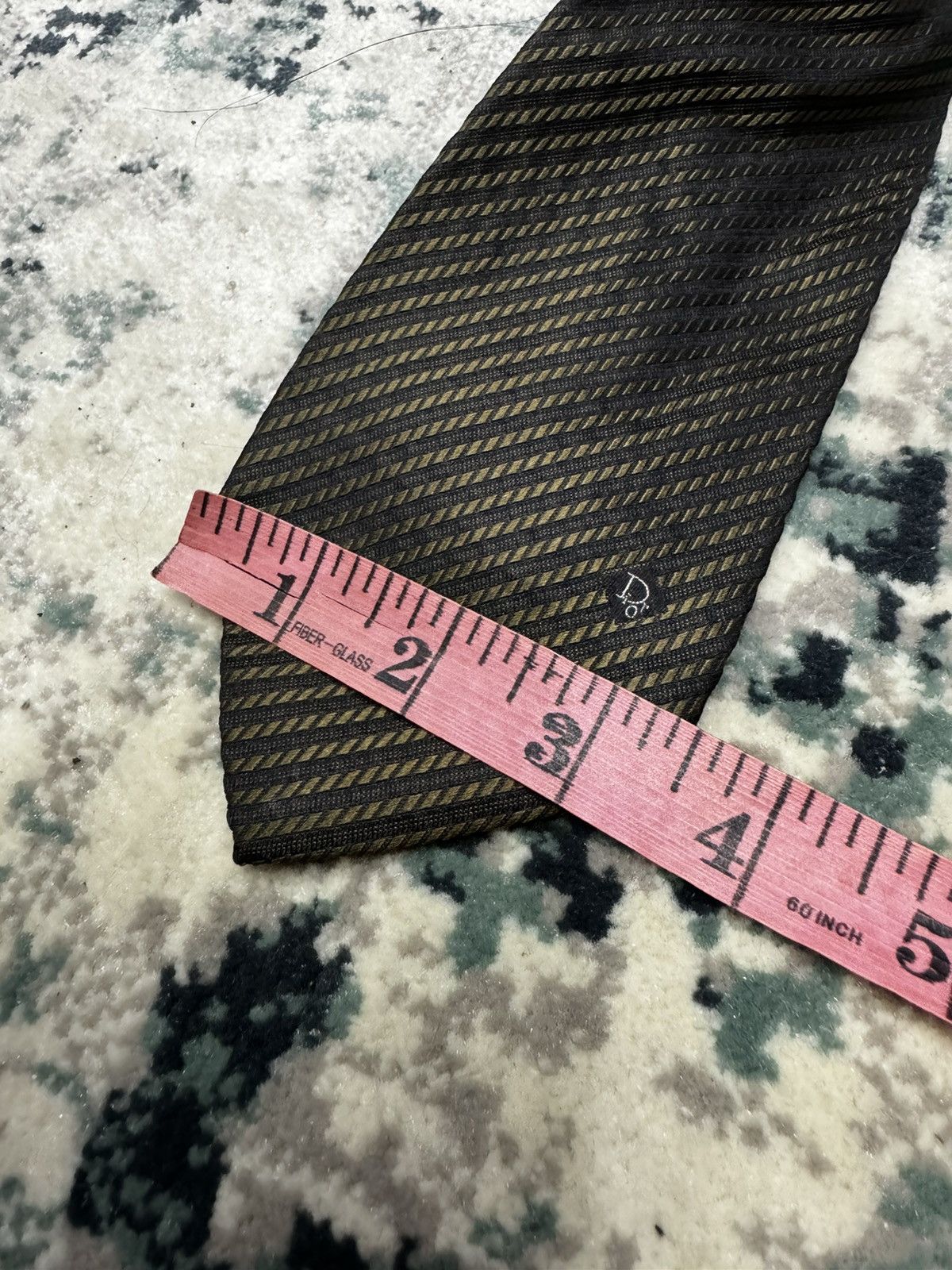 Christian Dior Monsieur STRIPED PATTERN PRINT SILK NECK TIE Size ONE SIZE - 2 Thumbnail