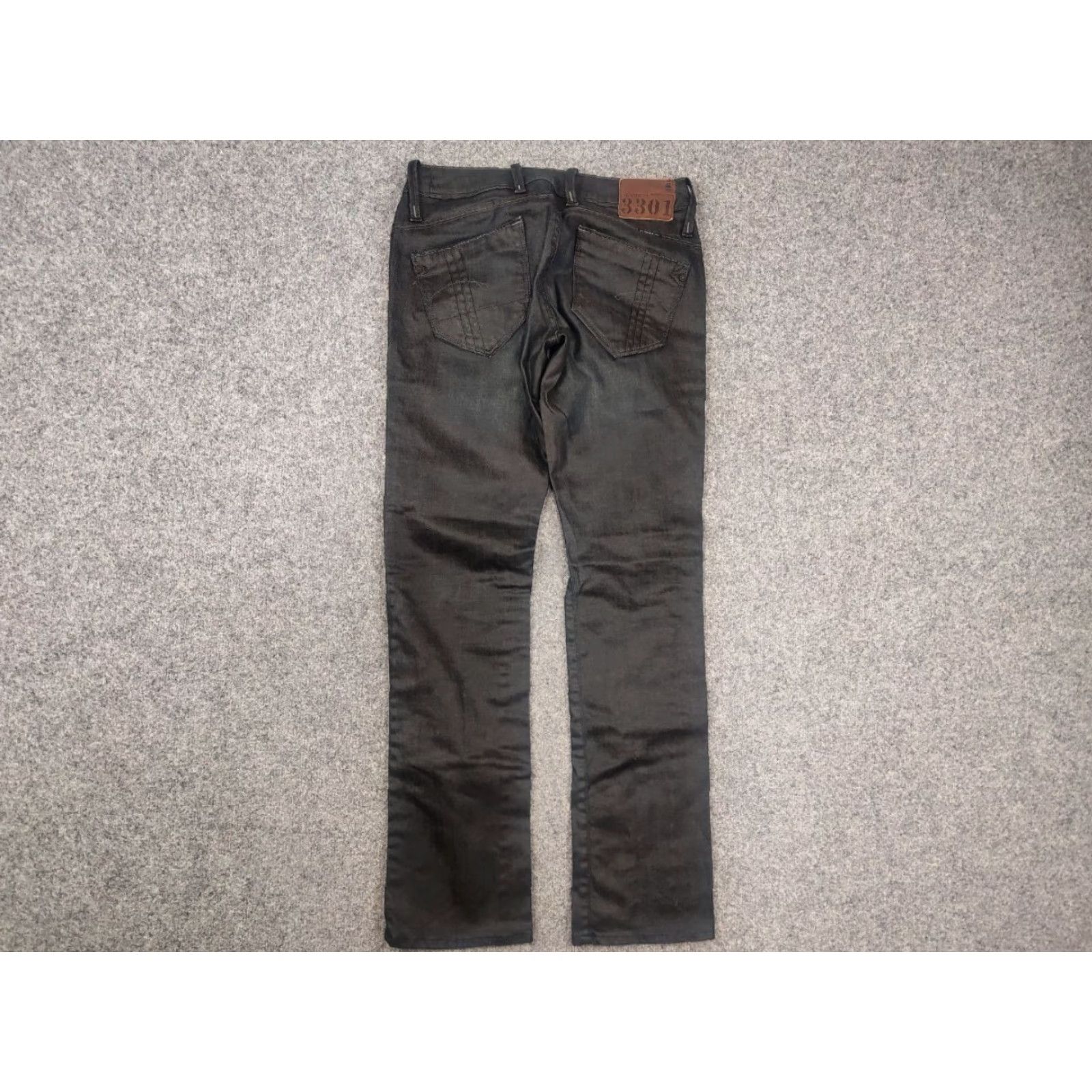 G-Star VINTAGE G-Star Raw Elect Straight Jeans Womens 29 Blue Denim Low 6.5-8.5in 5-Pocket Waxed Raw Wash Stars 90s Y2K Size 29" - 6 Thumbnail