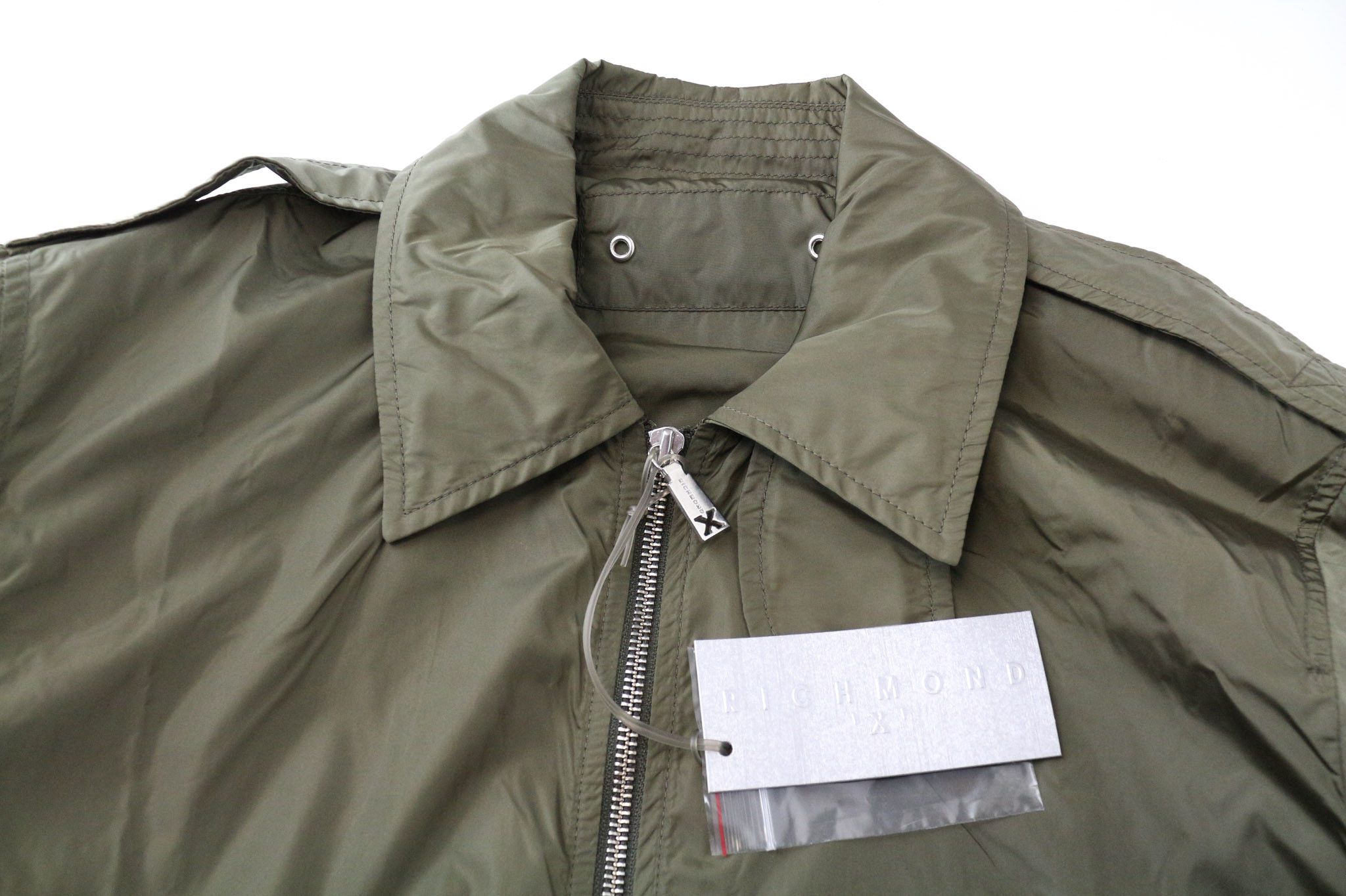 John Richmond IT52 Dark Moss Green MA2 Bomber Full Zip Jacket 73992 Size US L / EU 52-54 / 3 - 3 Thumbnail