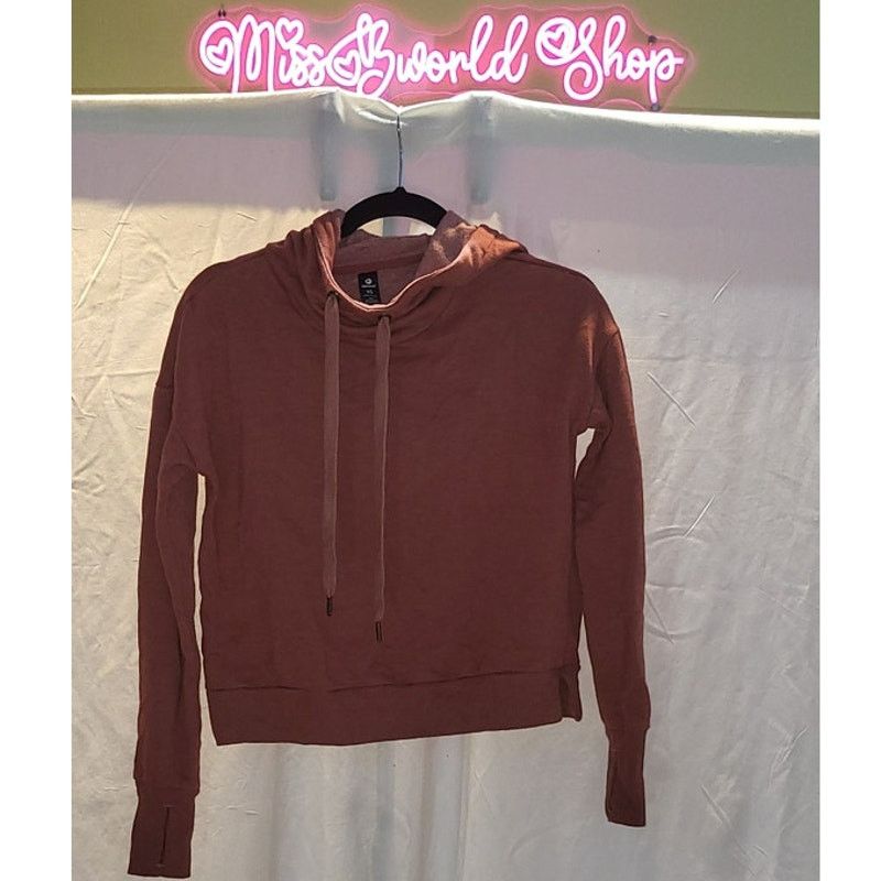 Other 90 Degrees by Reflex Stonewashed Cropped Hoodie Sweater XS Size XS / US 0-2 / IT 36-38 - 4 Thumbnail